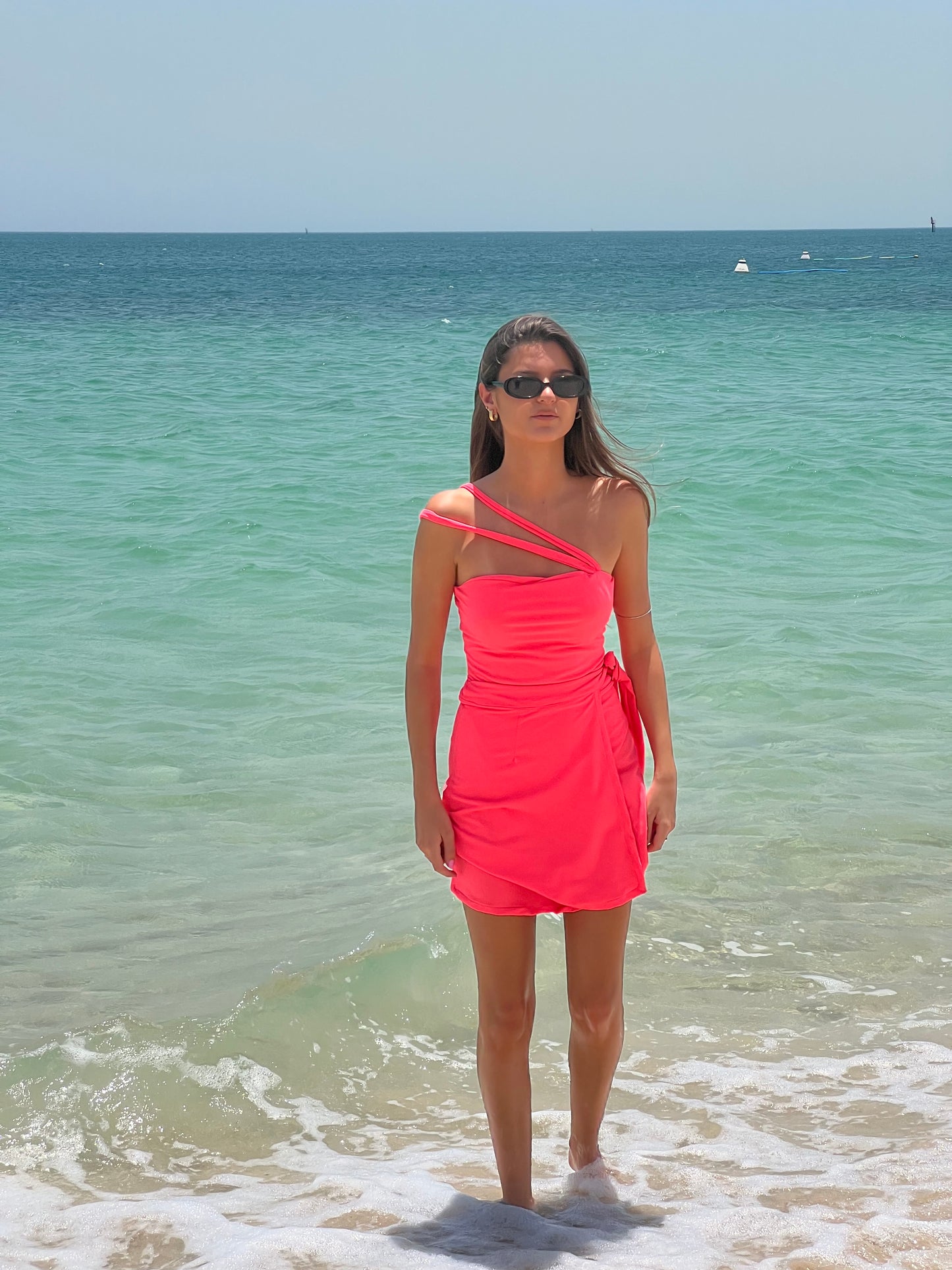 Coral swim suit