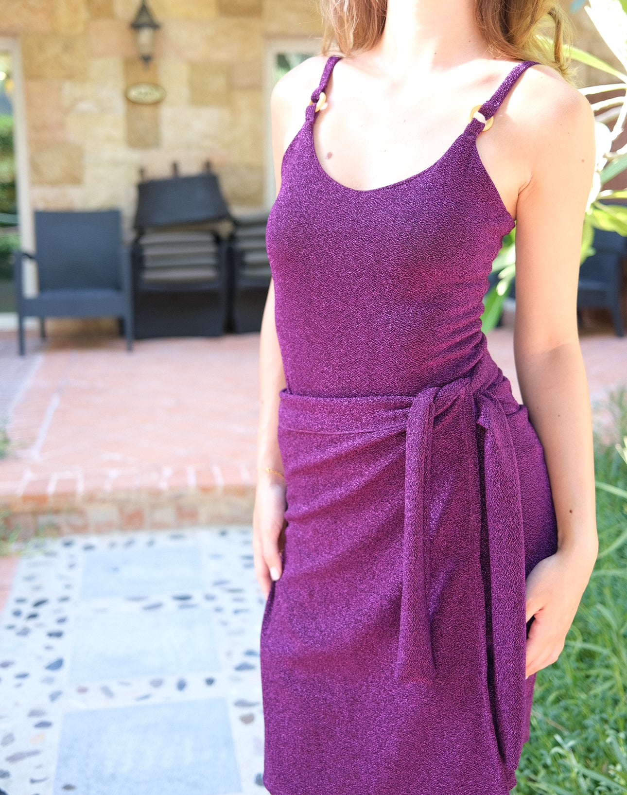 Purple shimmery swimsuit ONLY