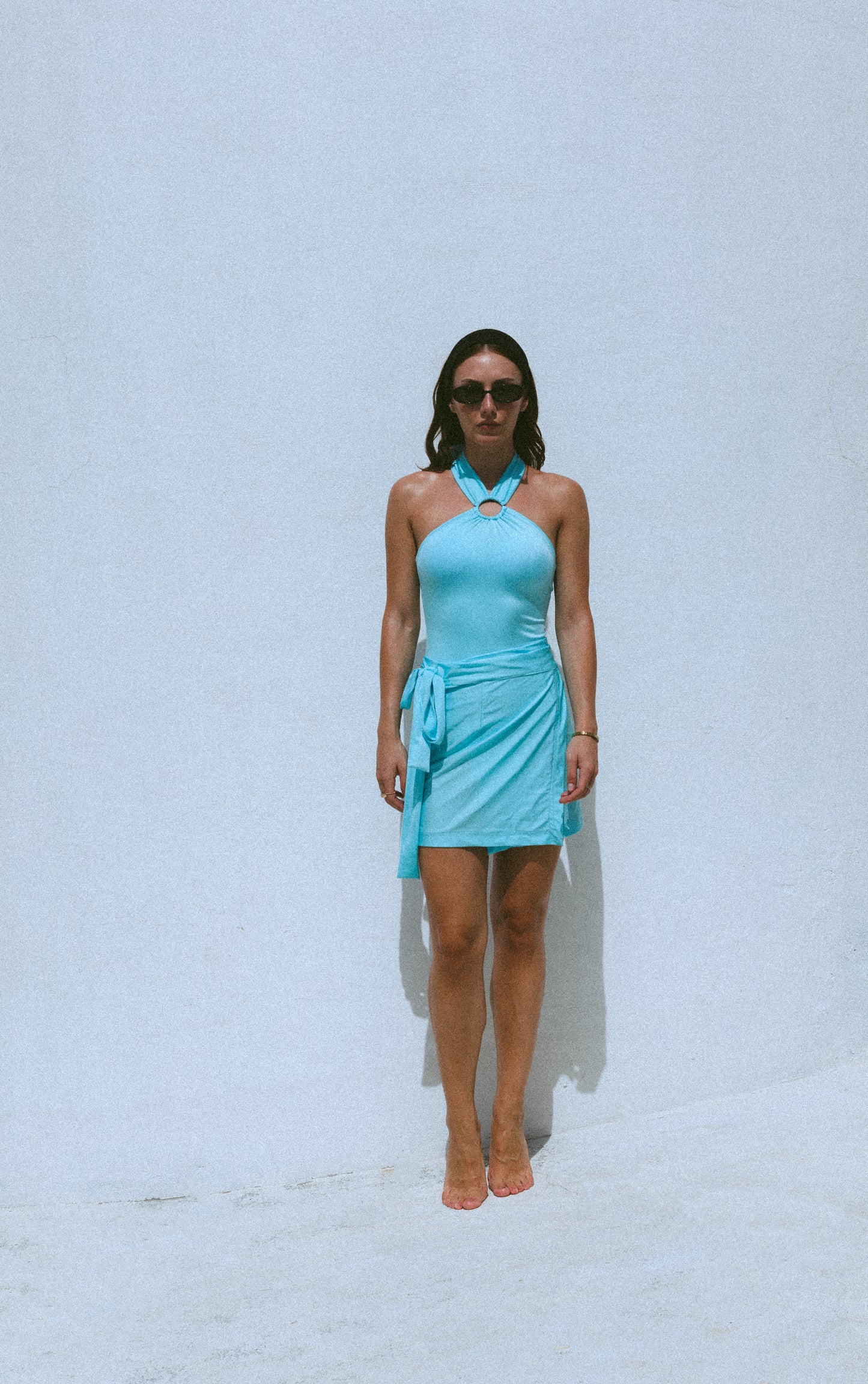 Sea blue FULL SET ( swimsuit+ swimskirt )