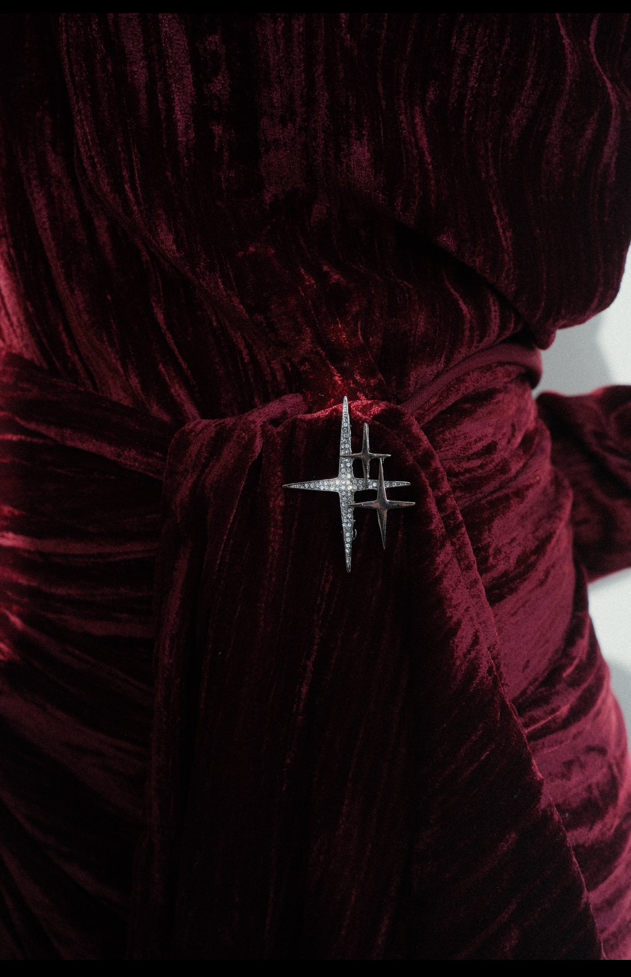 Aria scarf kaftan - maroon