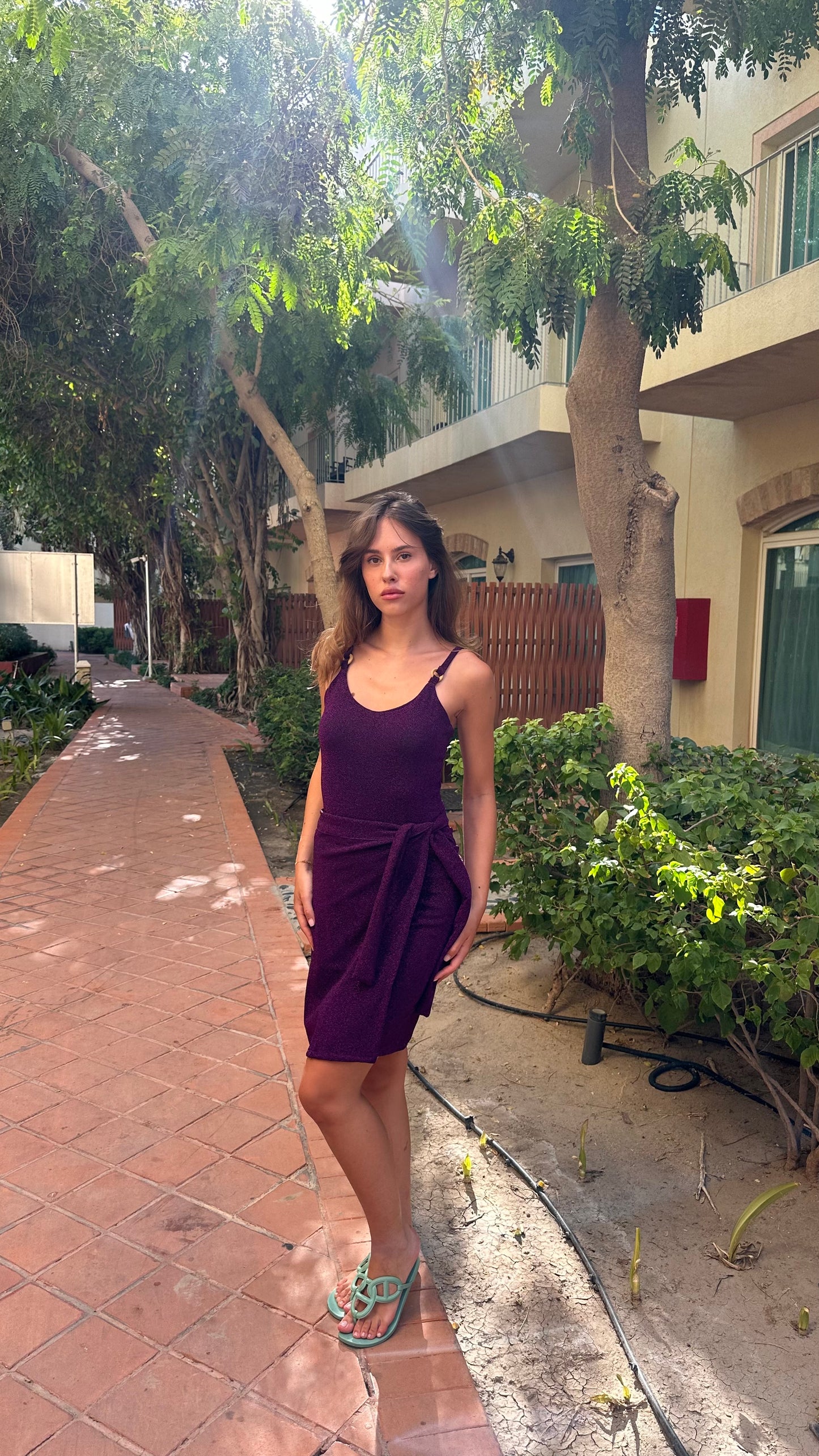 Purple shimmery swimsuit ONLY