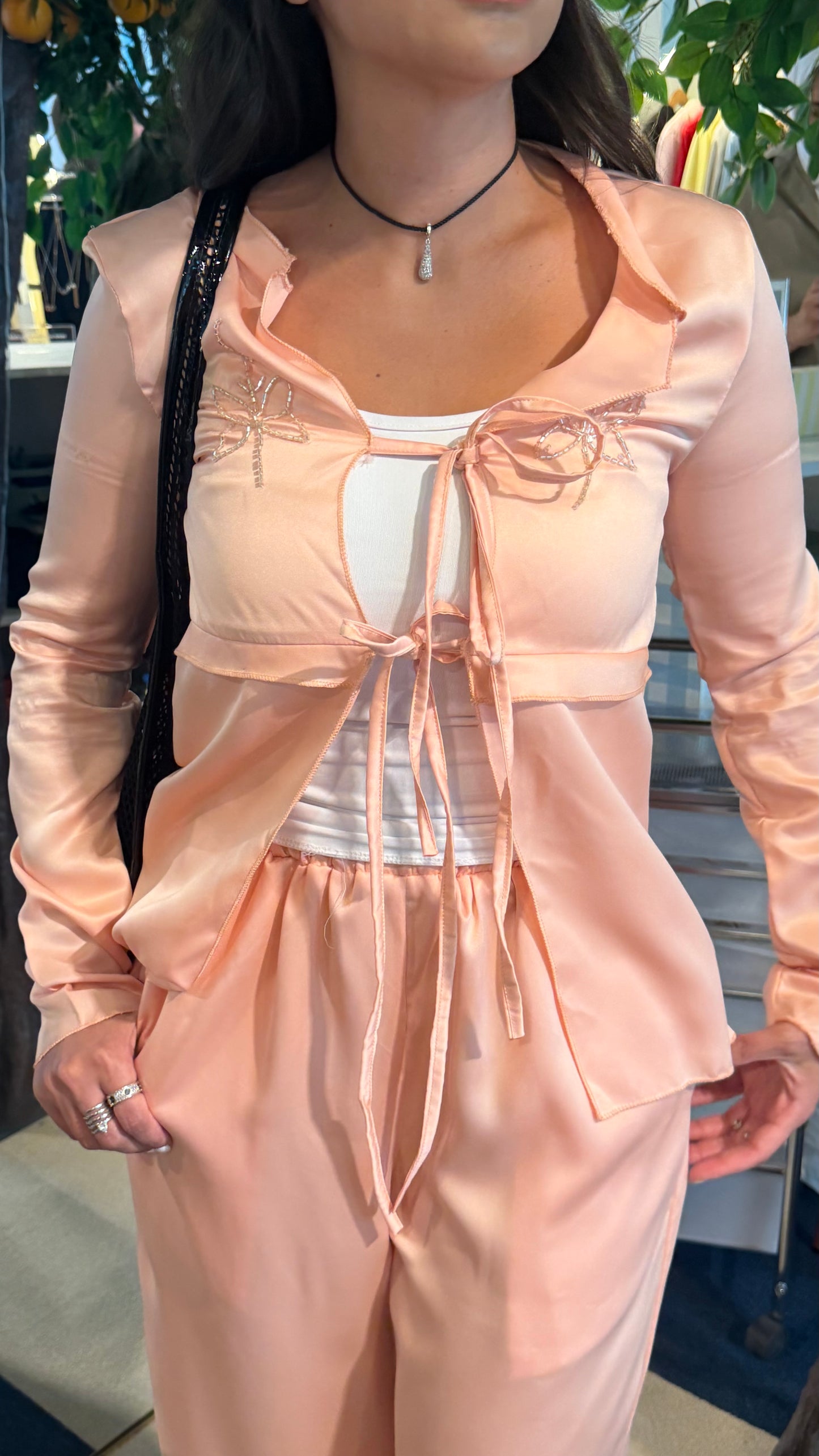Flamingo satin set š„š„š„š„š„š„