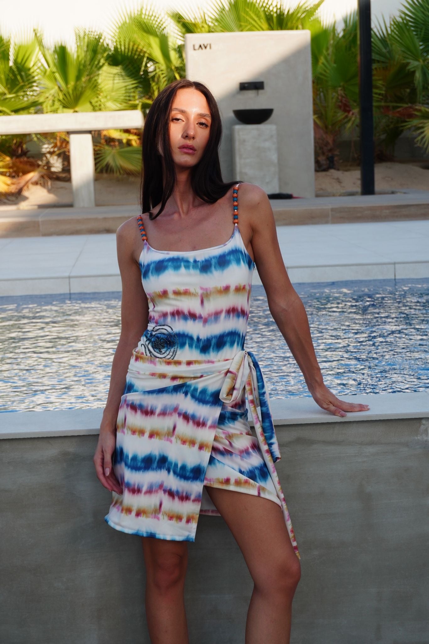 Waves tank 2 line swimsuit(only swimsuit)