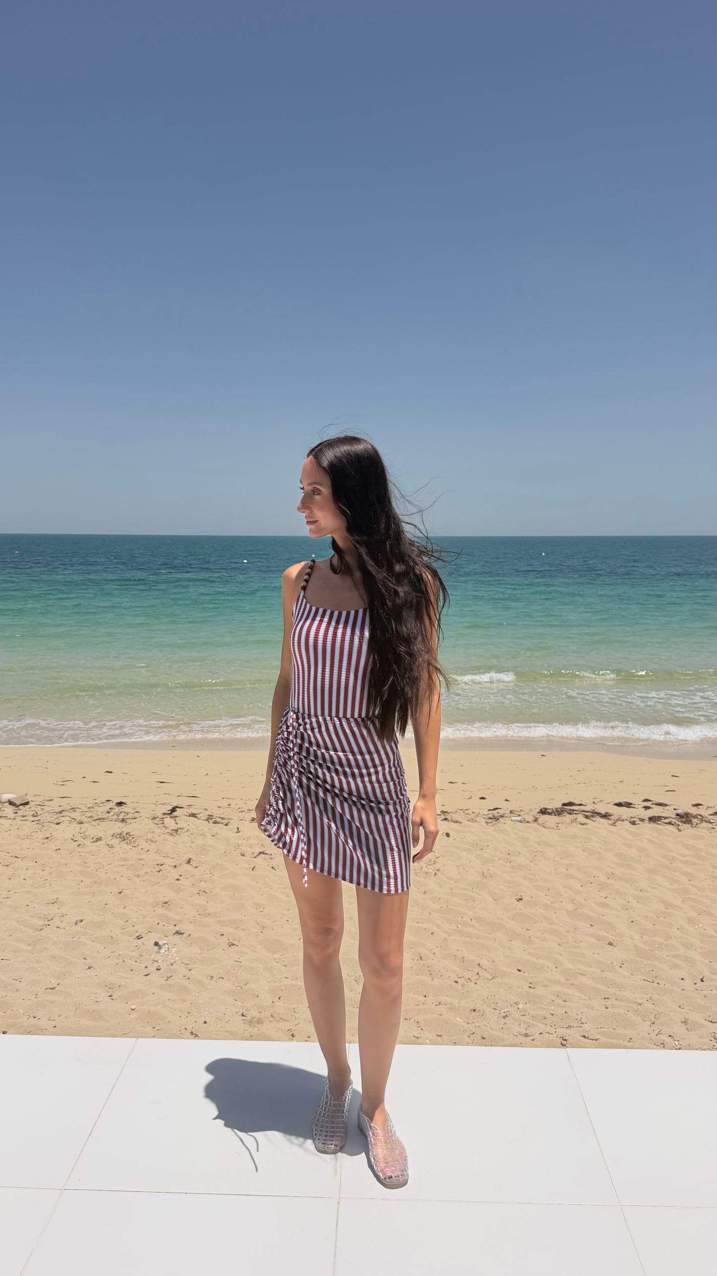 Palm lines pajama style coverup