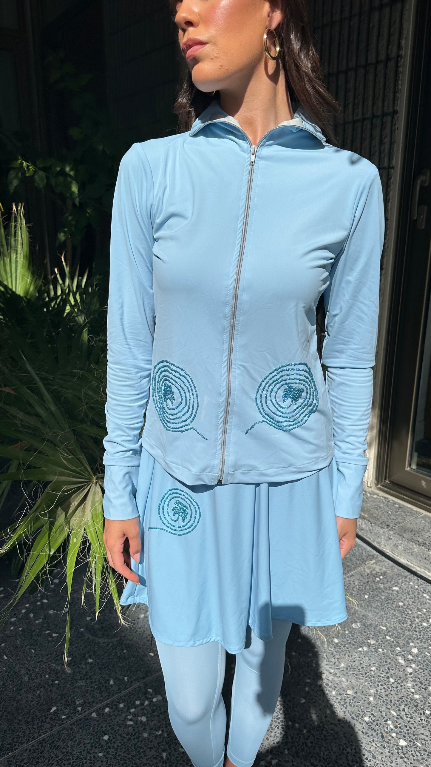 Blue sea salt - full coverage swim set- perfect for hijab
