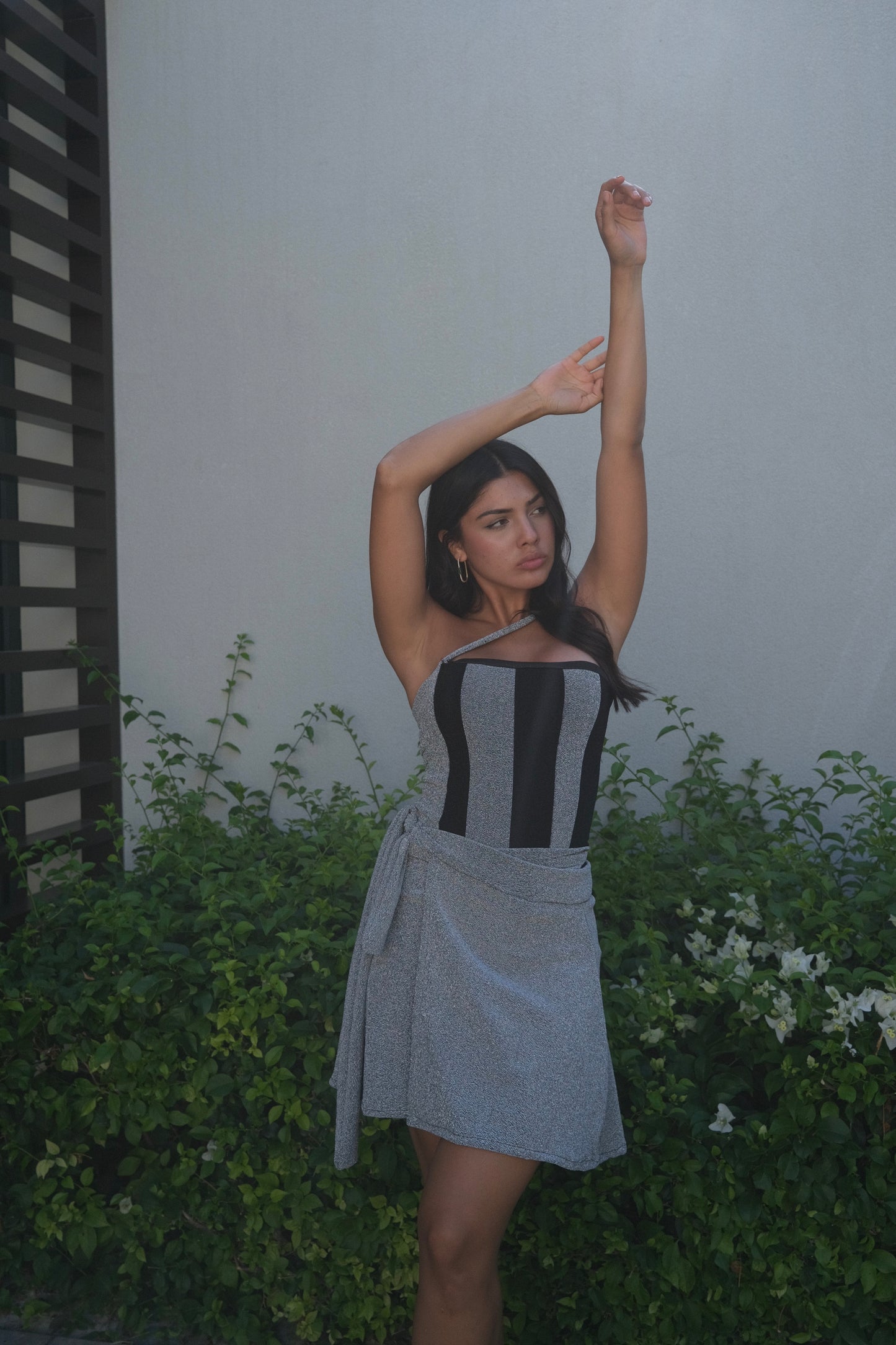 Shimmery black and silver swimsuit ONLY