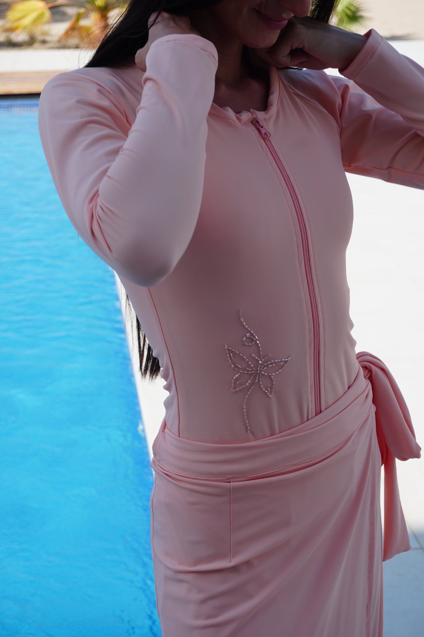 Flamingo 🦩 LONG sleeves swimsuit -  (only swimsuit)