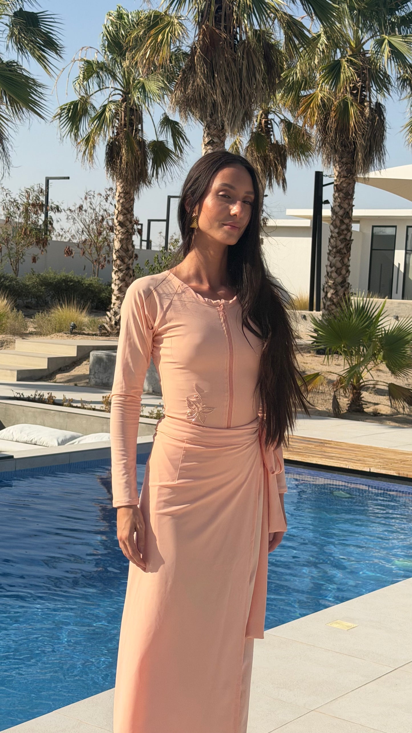 Flamingo 🦩 LONG sleeves swimsuit -  (only swimsuit)
