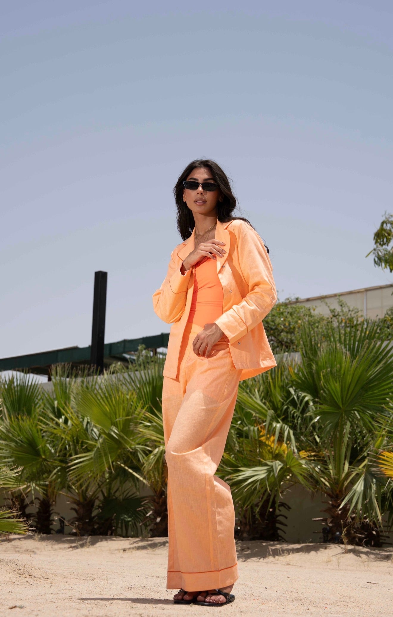 Amalfi Apricot - pajama style coverup