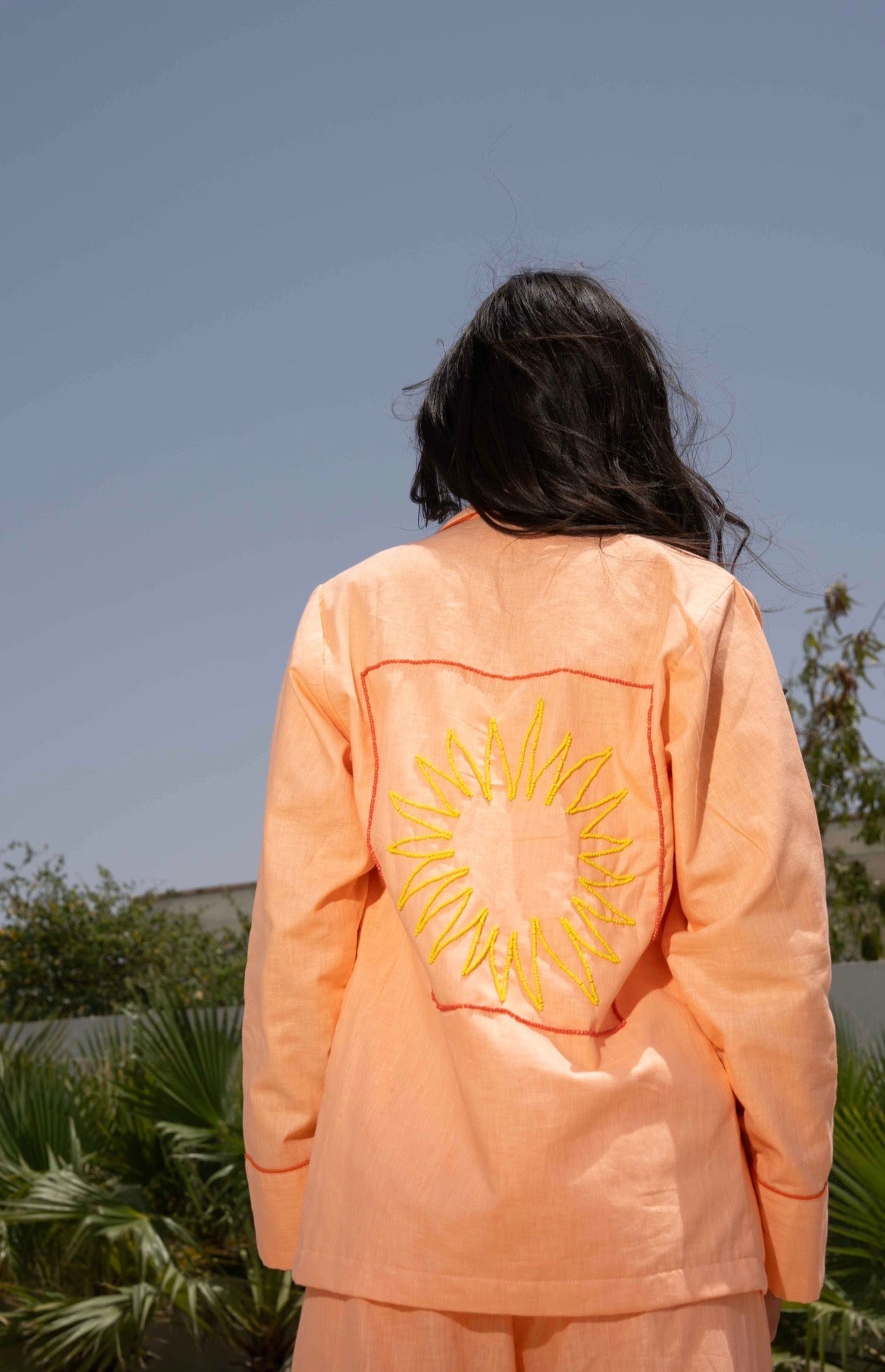 Amalfi Apricot - pajama style coverup