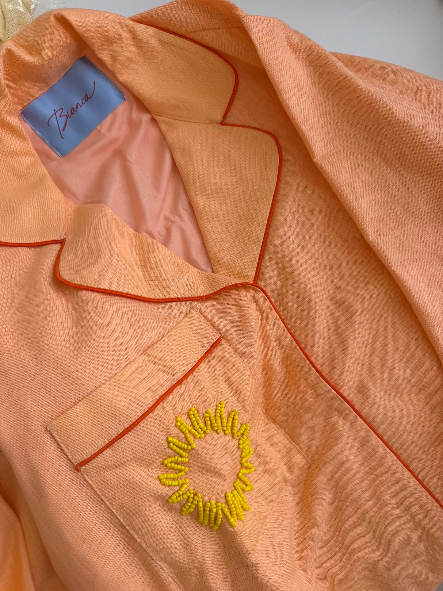 Amalfi Apricot - pajama style coverup