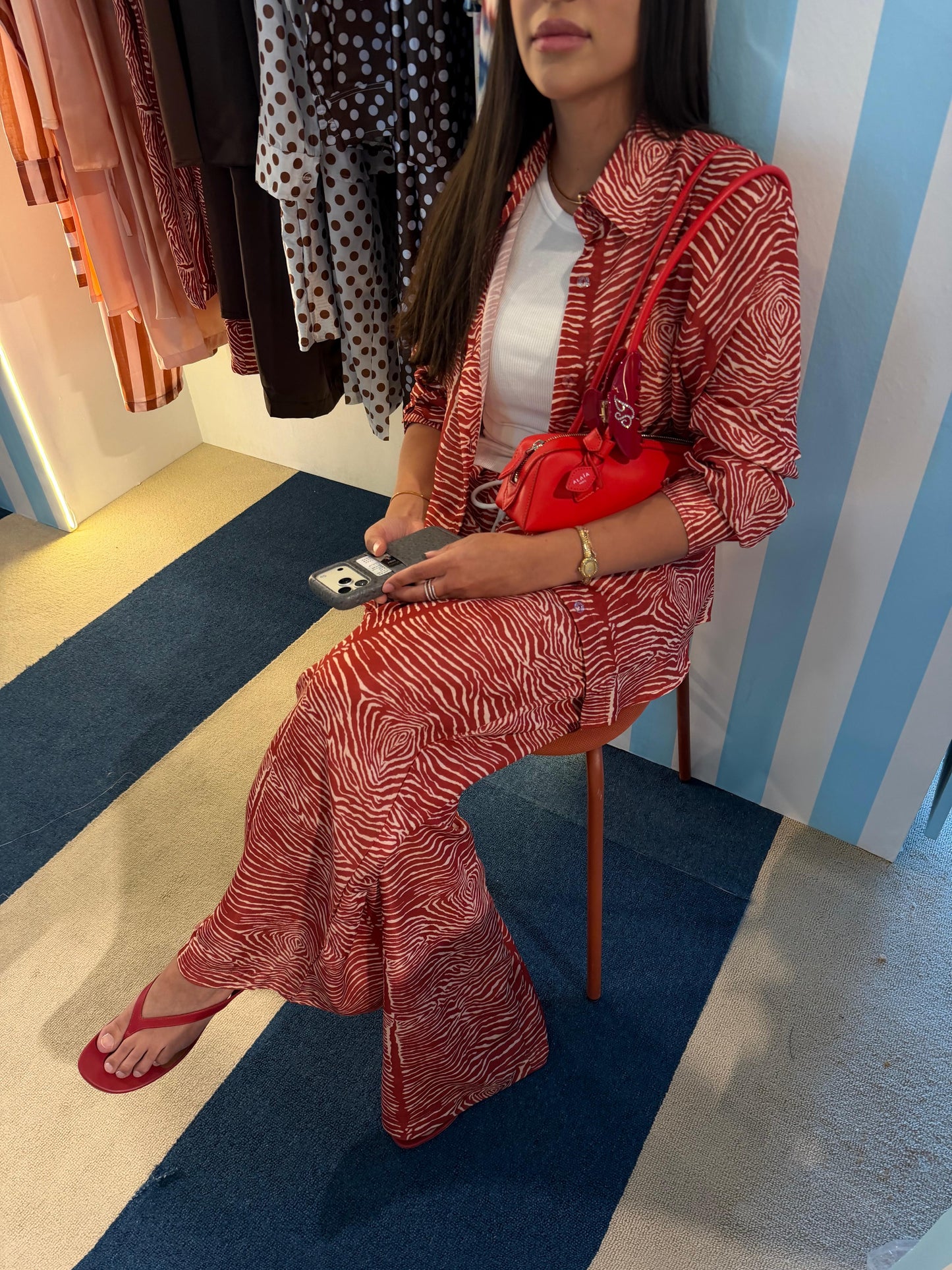 Red zebra 🦓 pajama style coverup