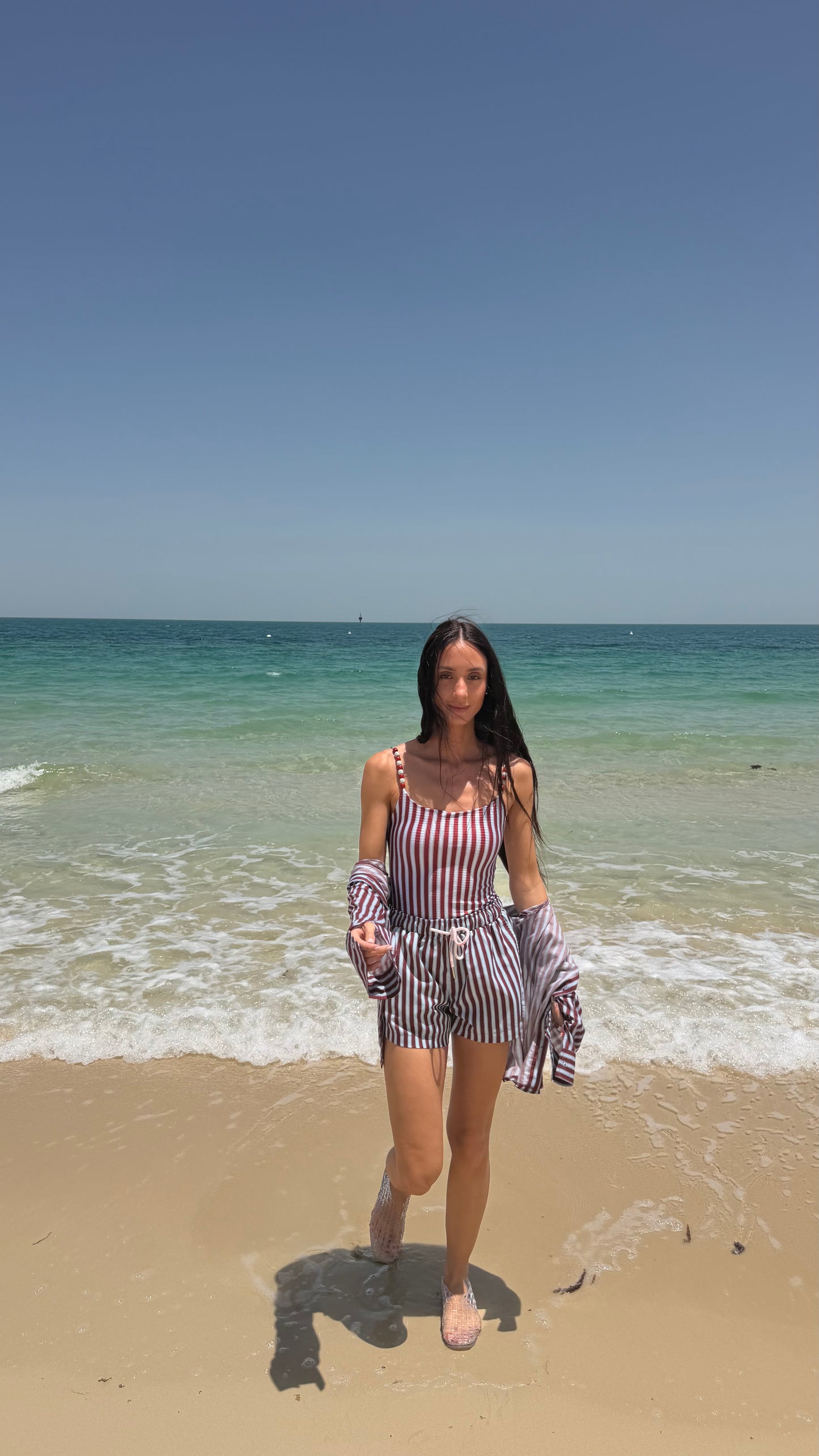 Palm Lines tank swimsuit ( only swimsuit)
