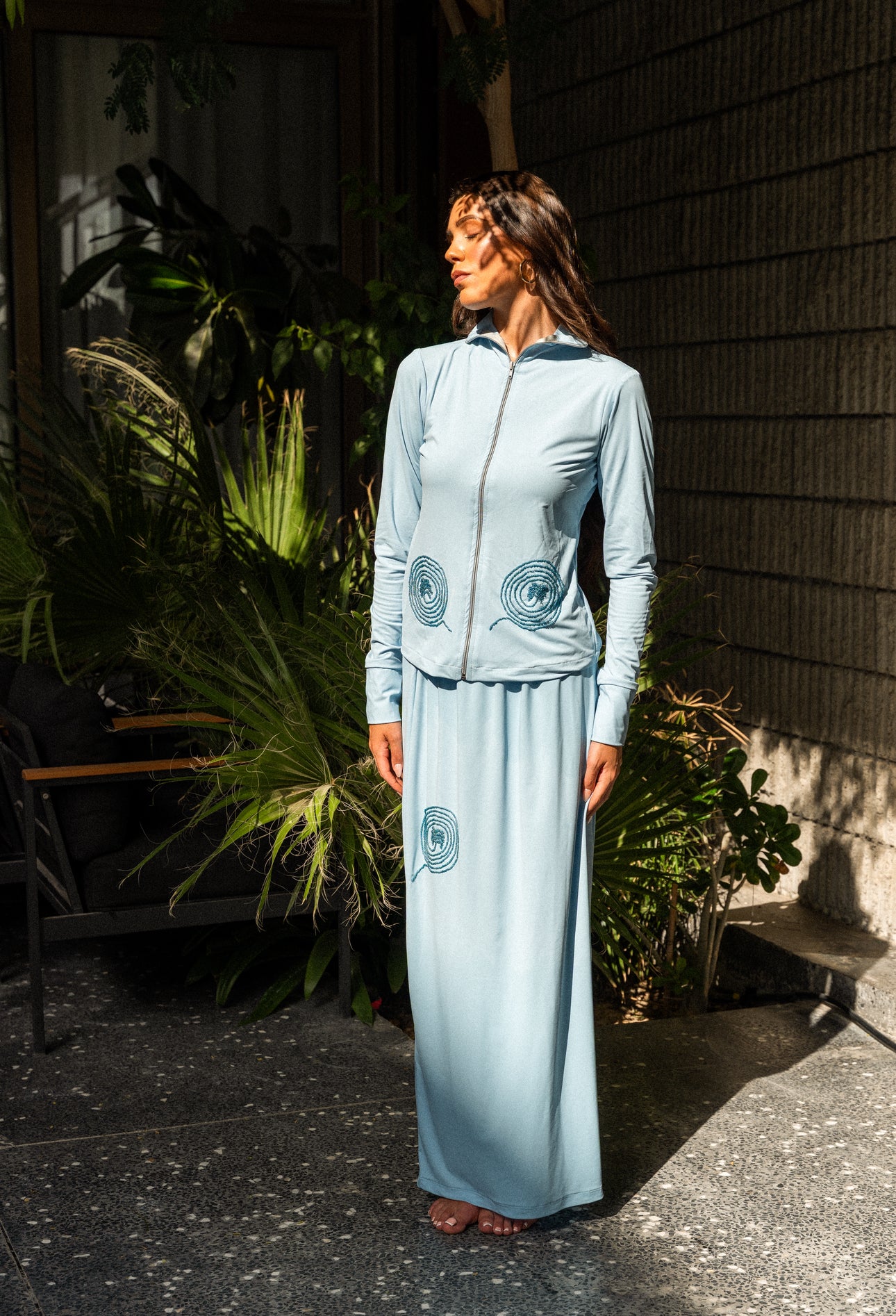 Blue sea salt - full coverage swim set- perfect for hijab