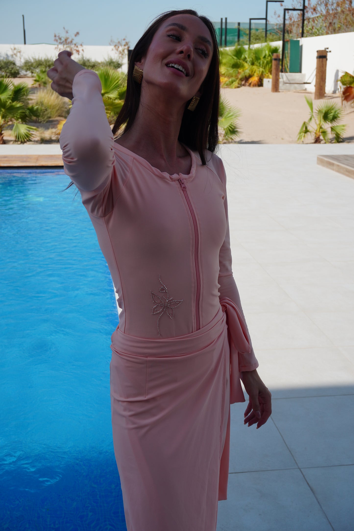 Flamingo 🦩 LONG sleeves swimsuit -  (only swimsuit)