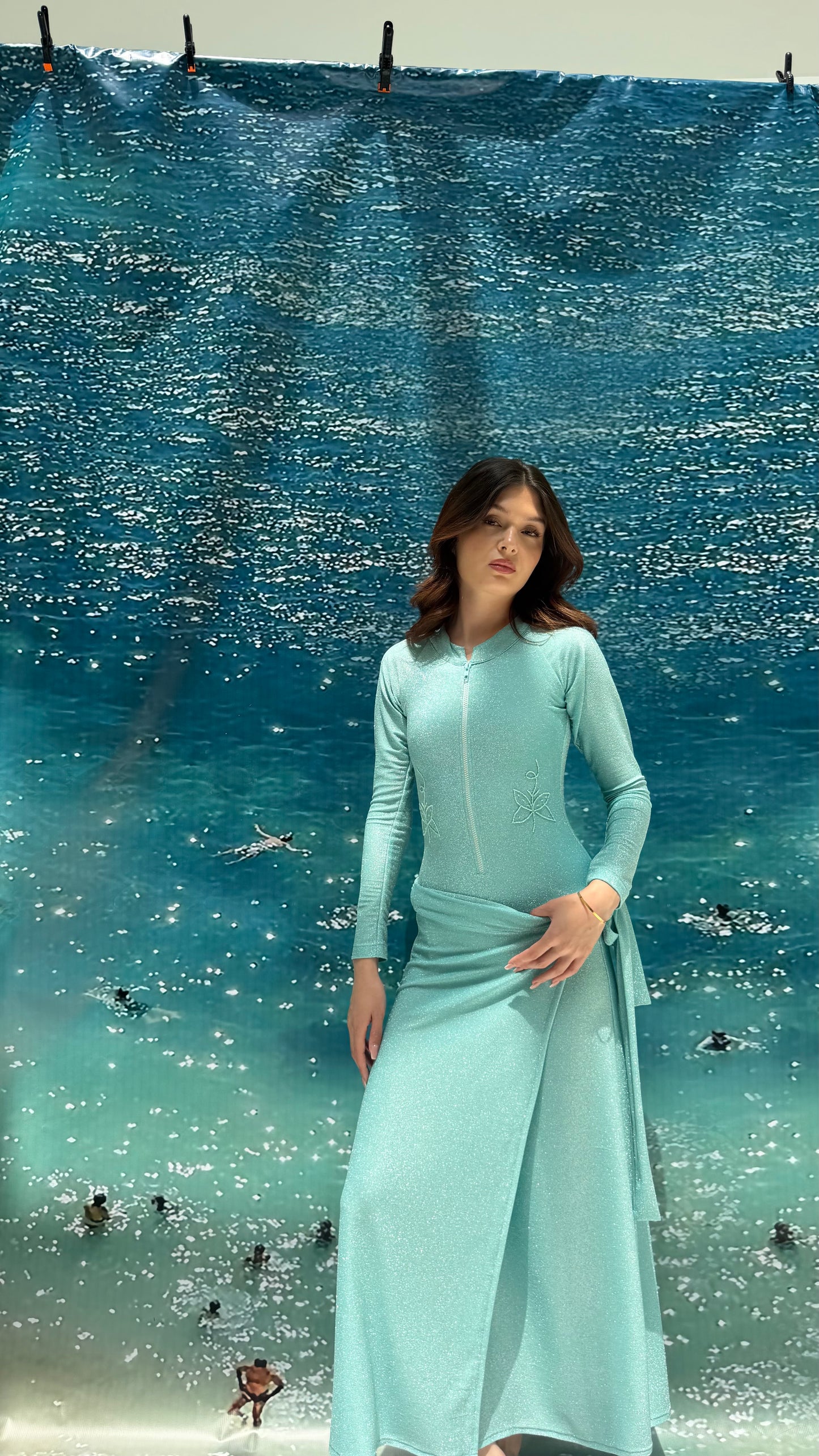 Mermaid tiffany long sleeves swimsuit (only swimsuit)