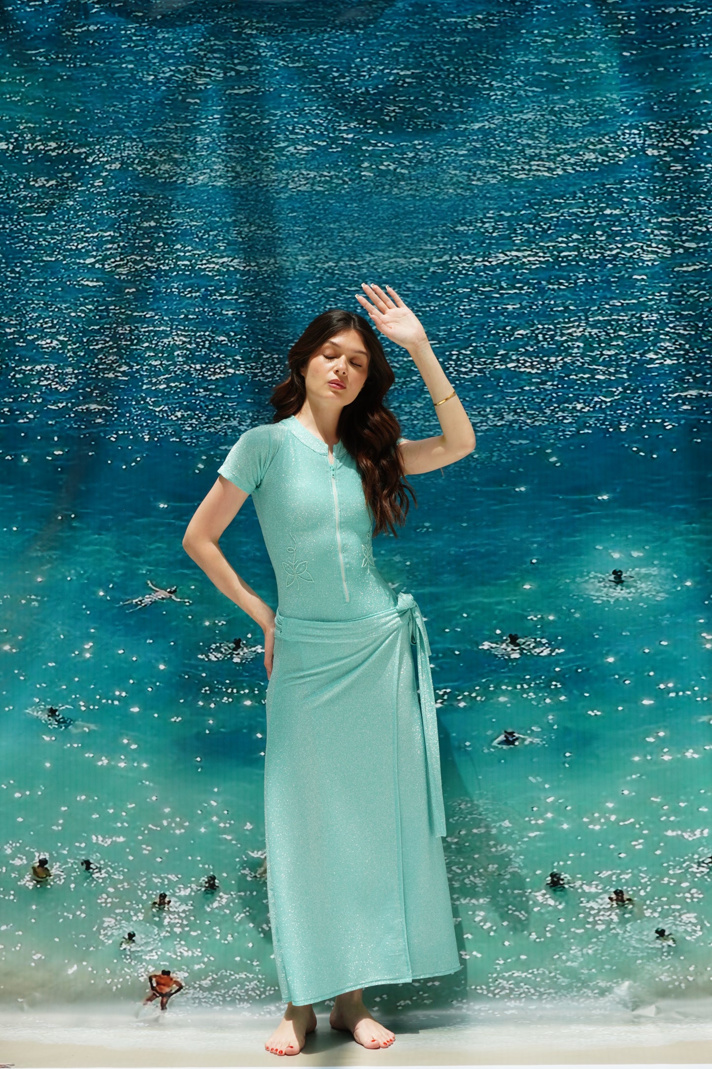 Mermaid tiffany short sleeves swimsuit (only swimsuit)
