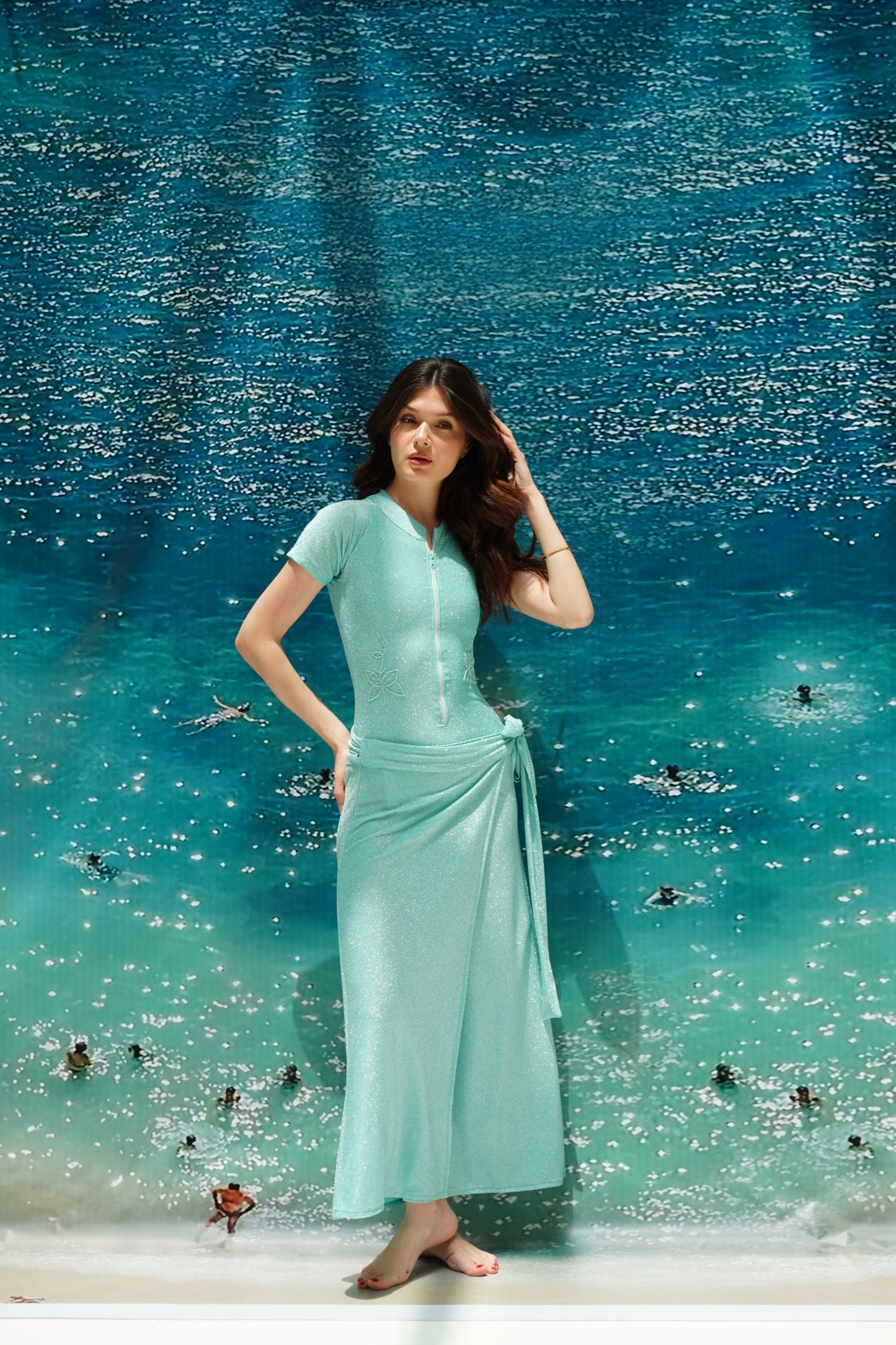 Mermaid tiffany short sleeves swimsuit (only swimsuit)