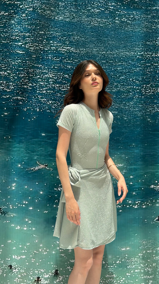 Mermaid light green short sleeves ( only swimsuit)