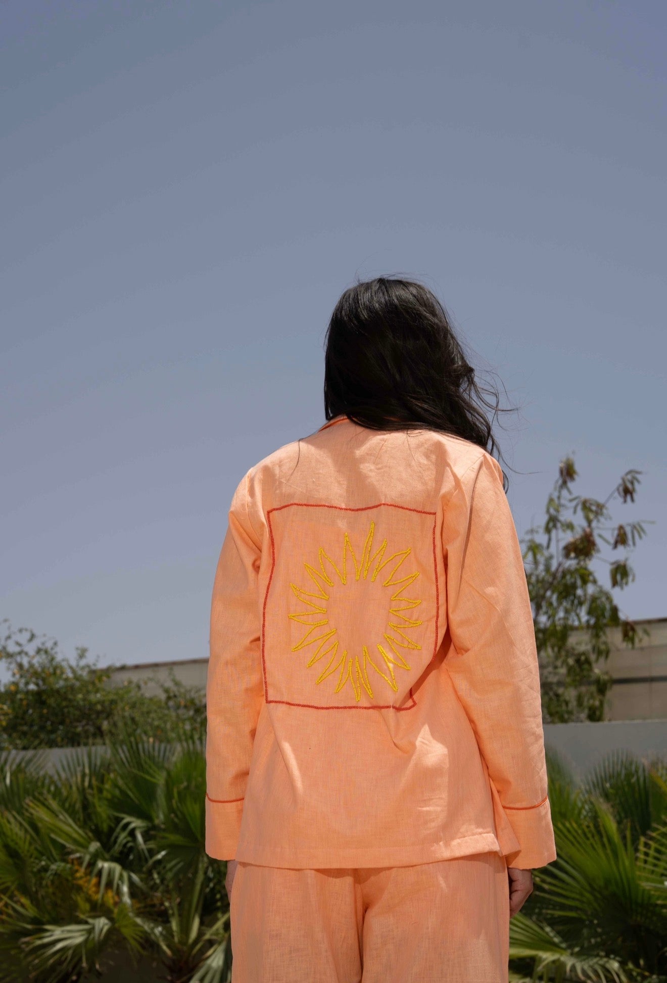 Amalfi Apricot - pajama style coverup