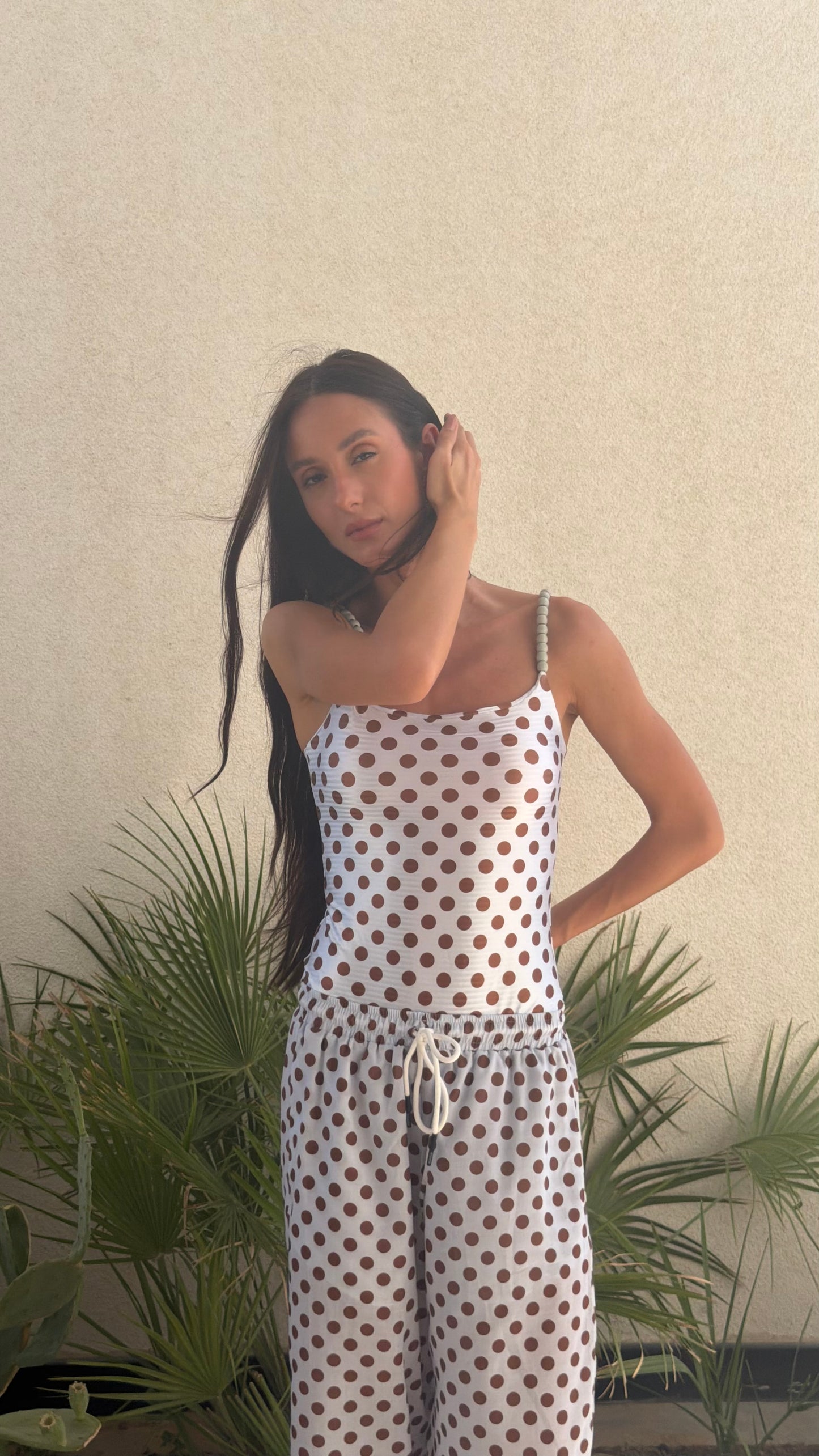Kinda blue x caramel tank swimsuit 🧊(only swimsuit)