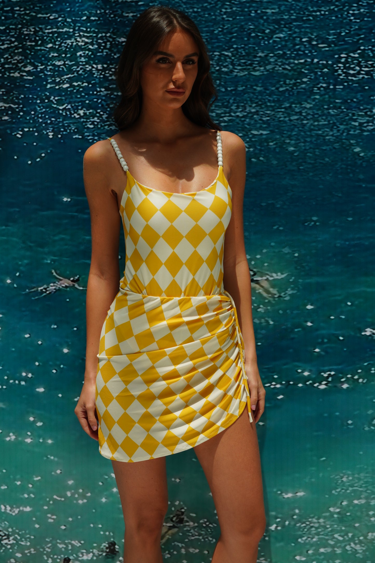 Yellow checkered ( only skirt)