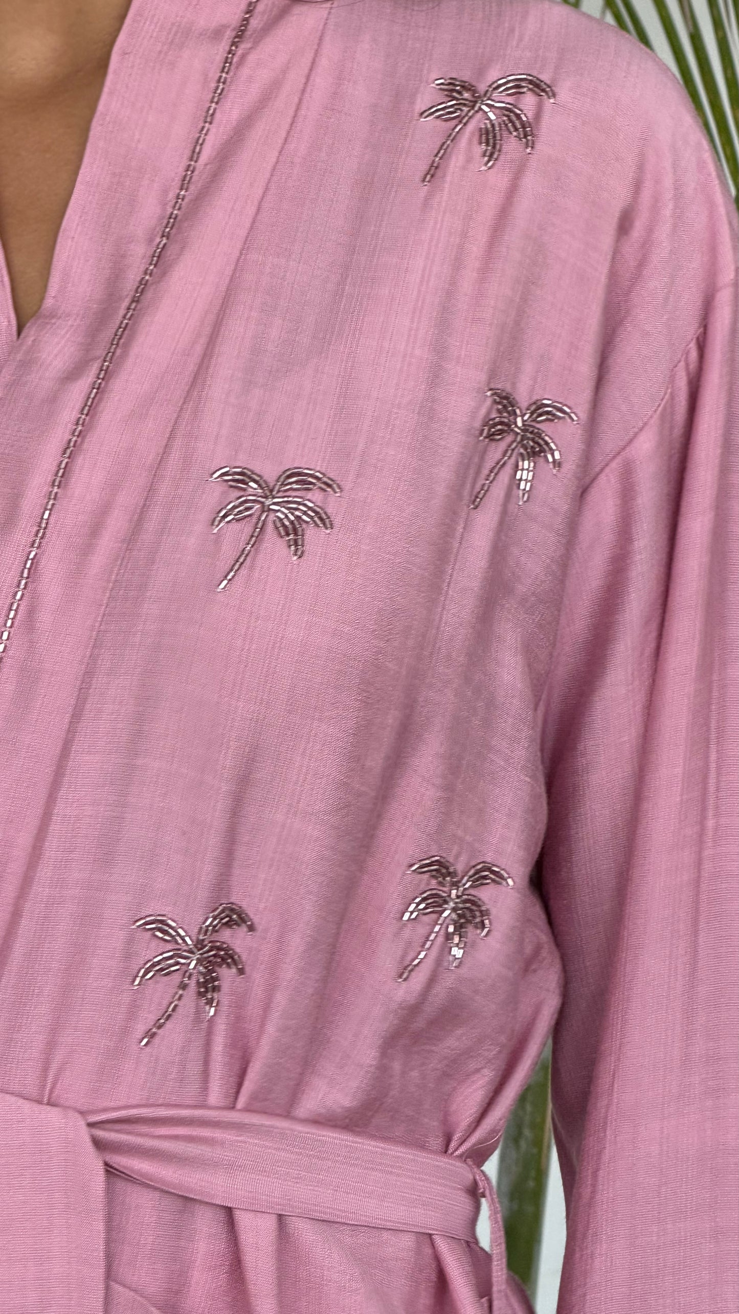 Palm Rosé kimono