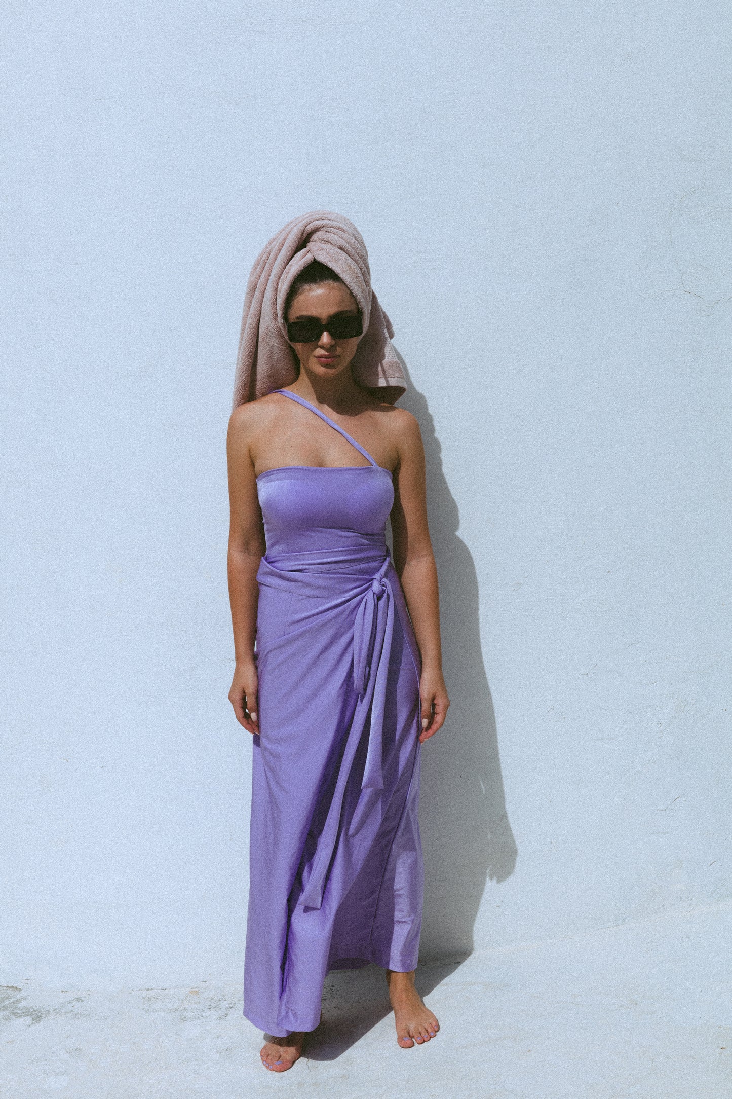 Purple swim skirt