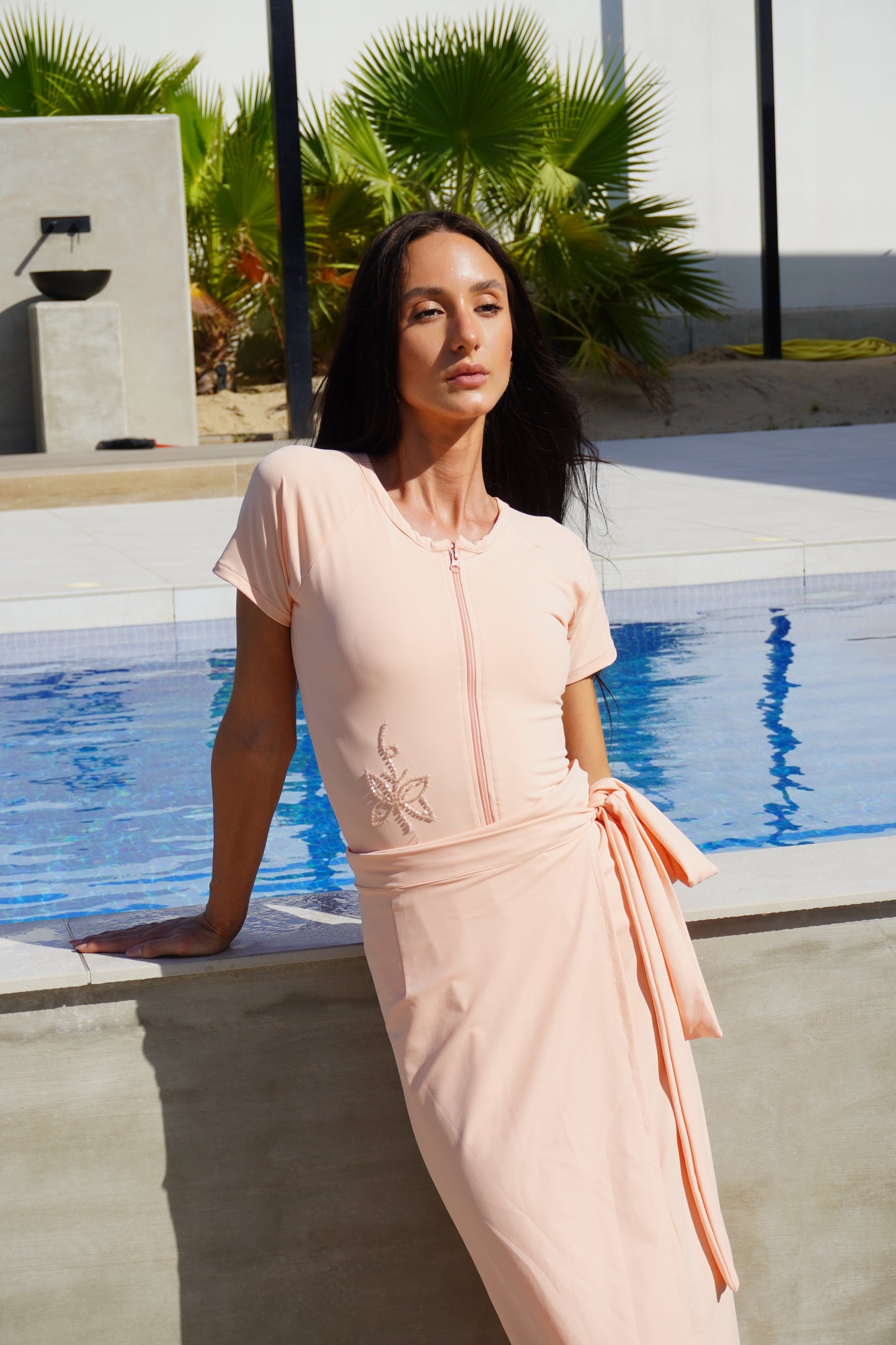 Flamingo 🦩 short sleeves swimsuit -  (only swimsuit)
