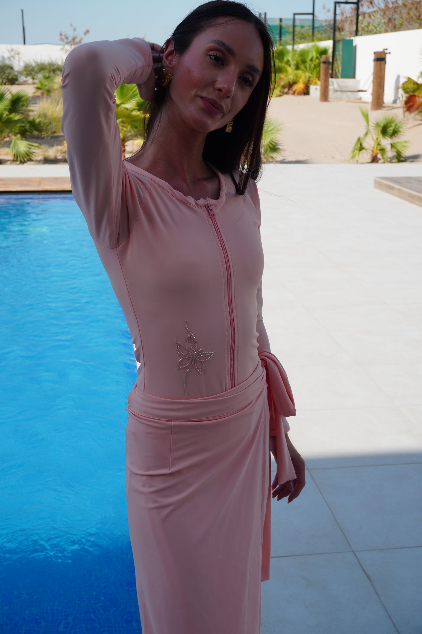 Flamingo 🦩 LONG sleeves swimsuit -  (only swimsuit)
