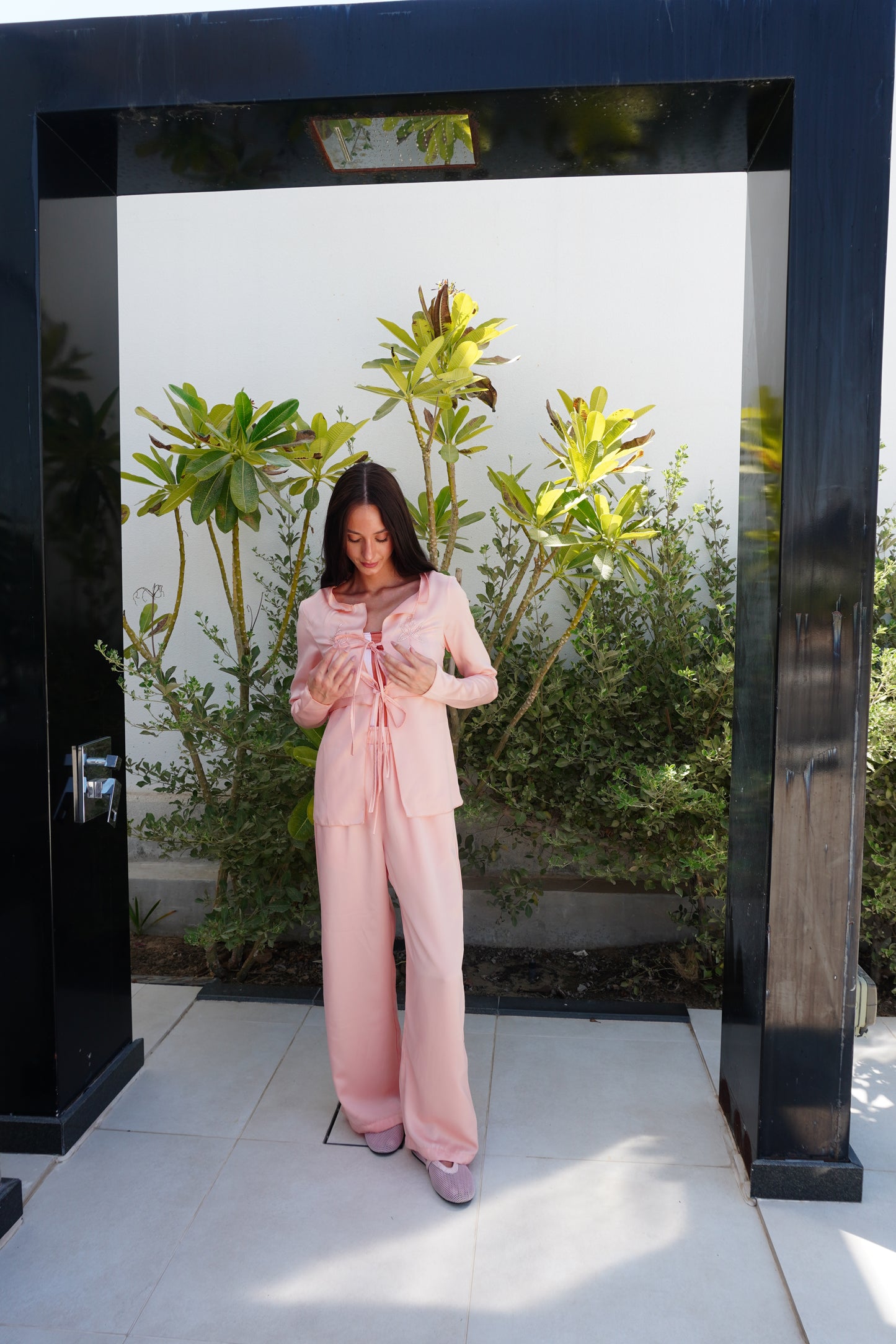 Flamingo satin set 🔥🔥🔥🔥🔥🔥