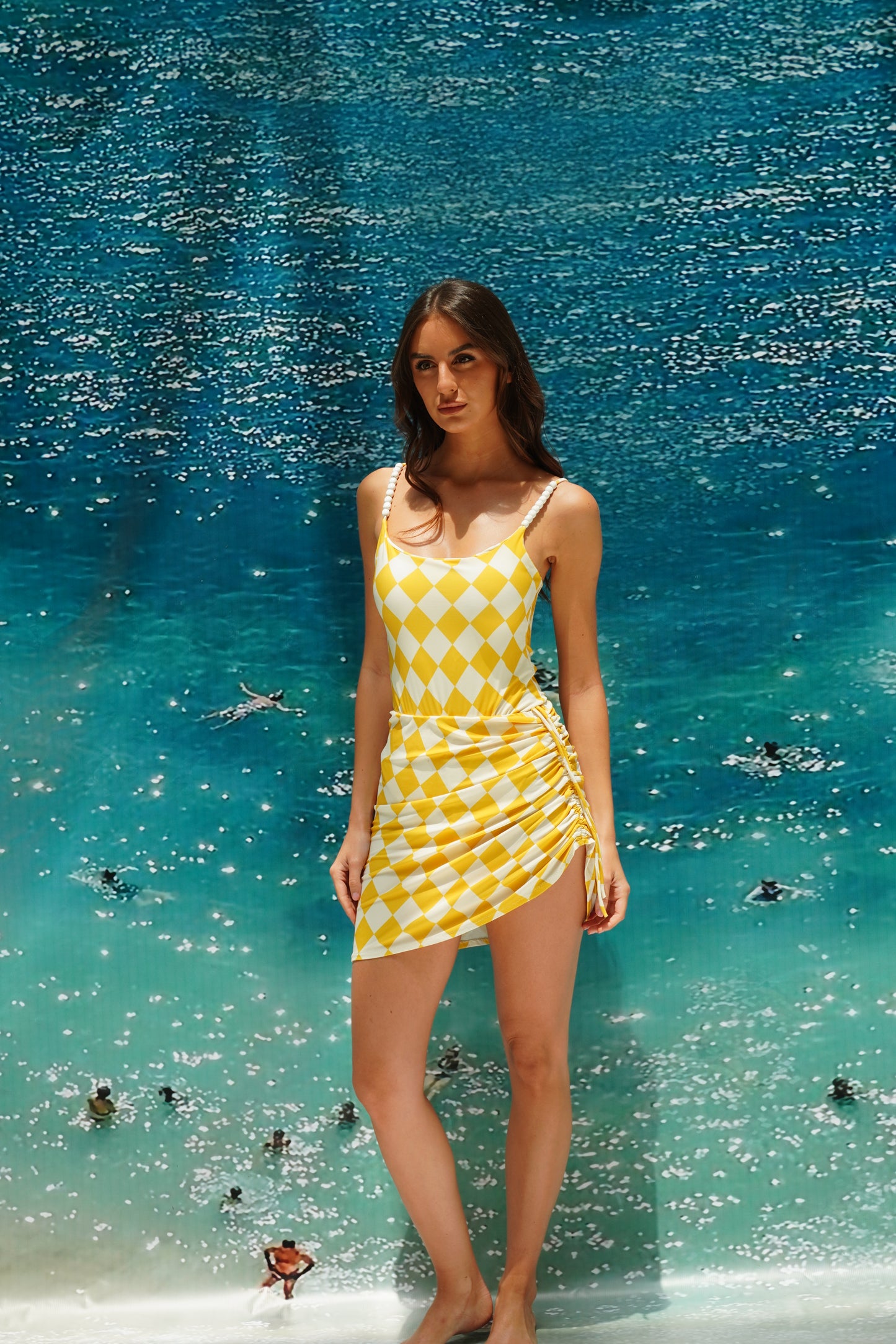 Yellow checkered ( only skirt)