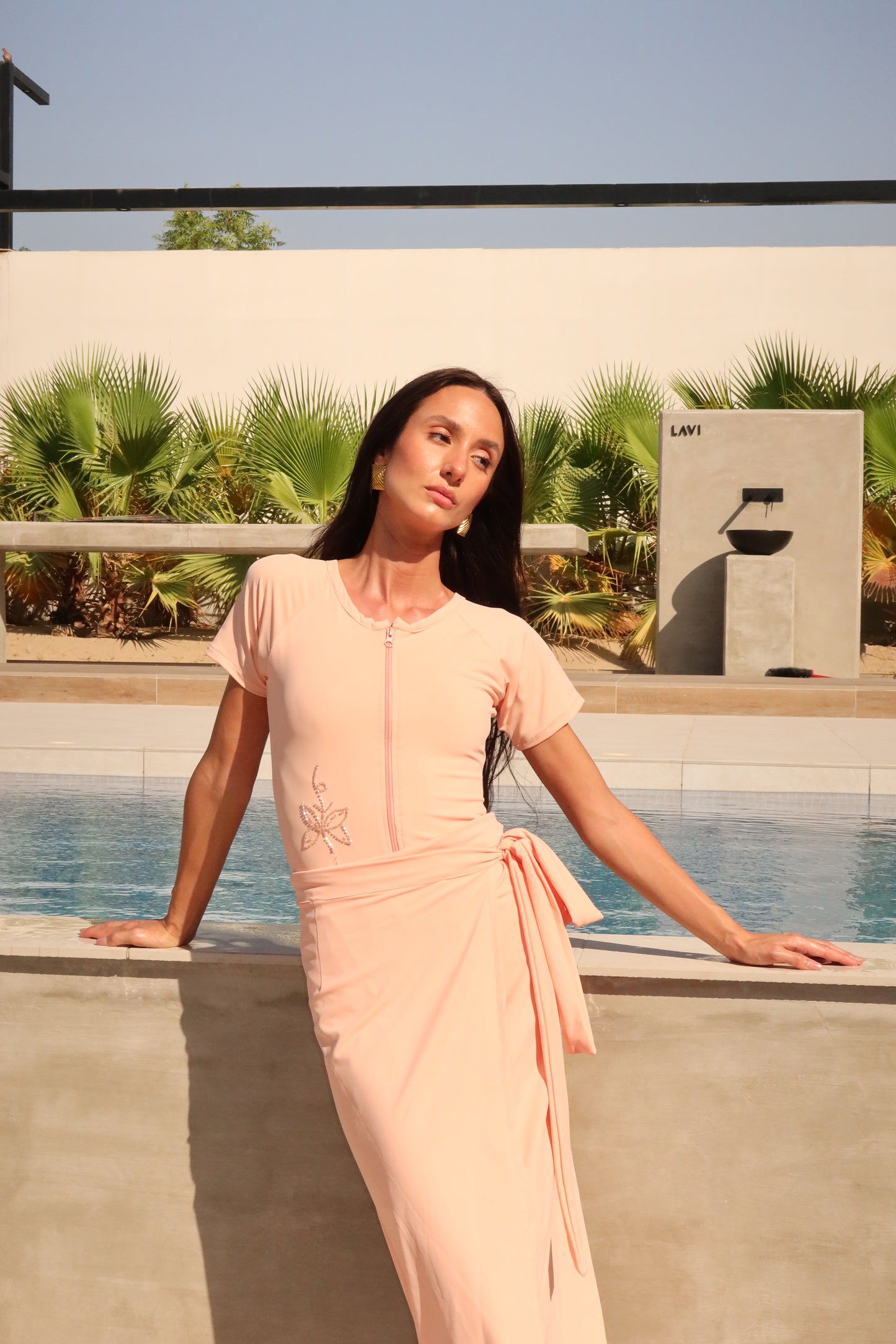 Flamingo 🦩 short sleeves swimsuit -  (only swimsuit)