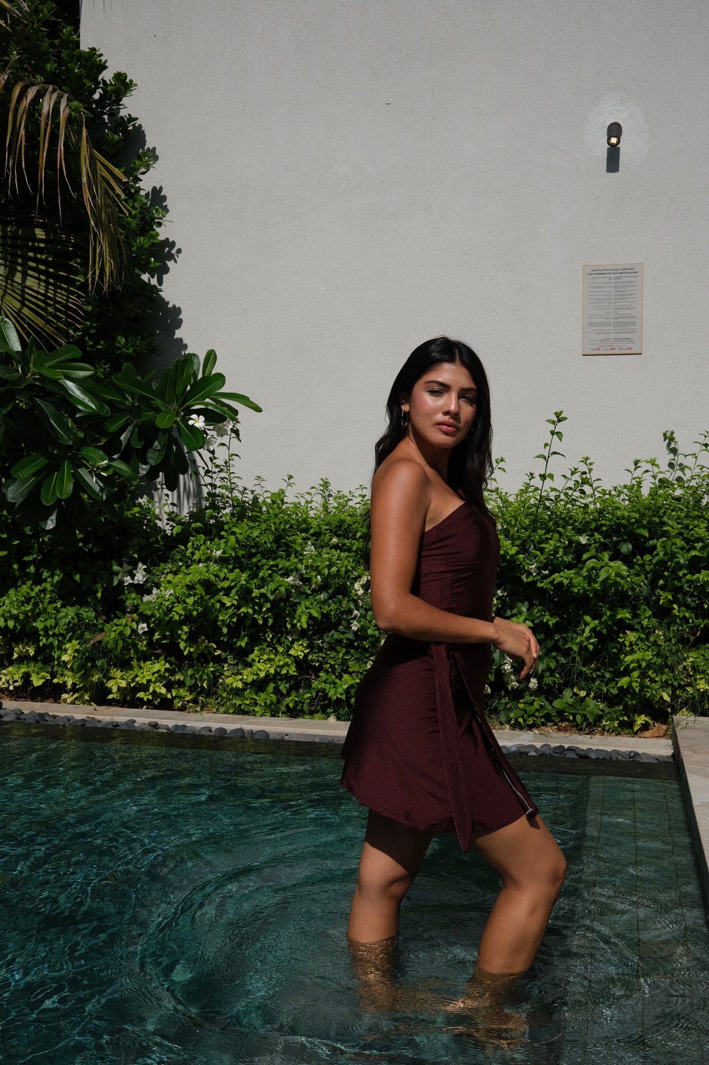 Maroon swim skirt ONLY ( suitable for the maroon swim suit and the two tone swimsuit)