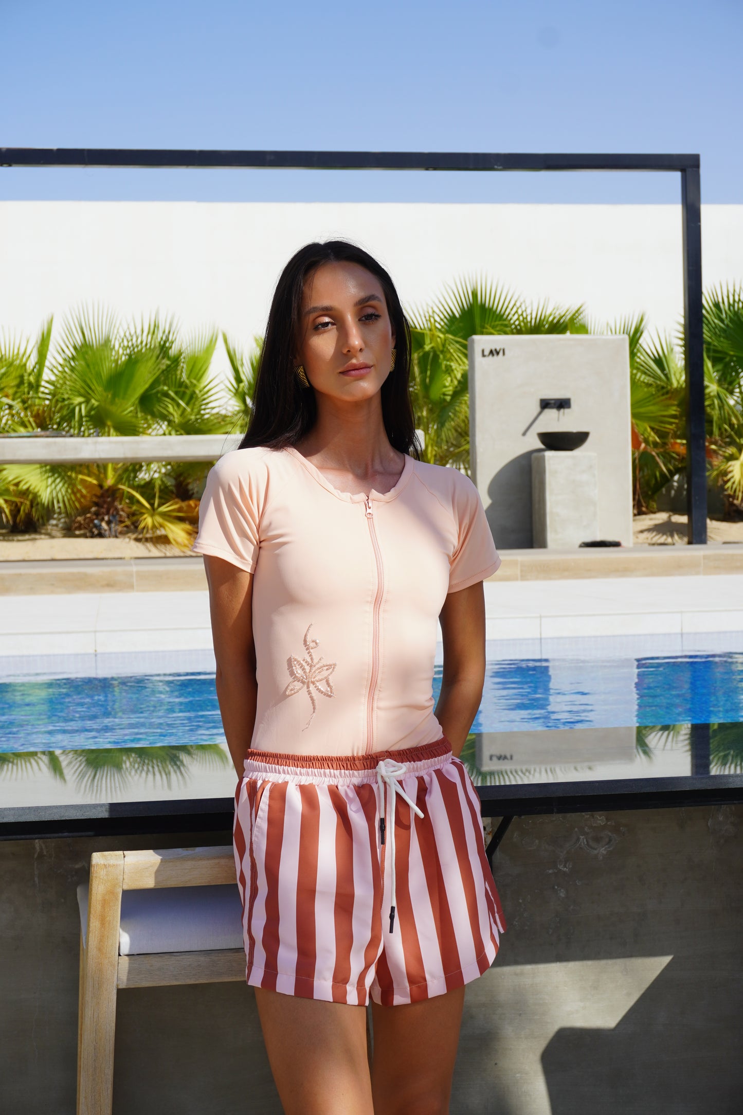 Flamingo 🦩 short sleeves swimsuit -  (only swimsuit)