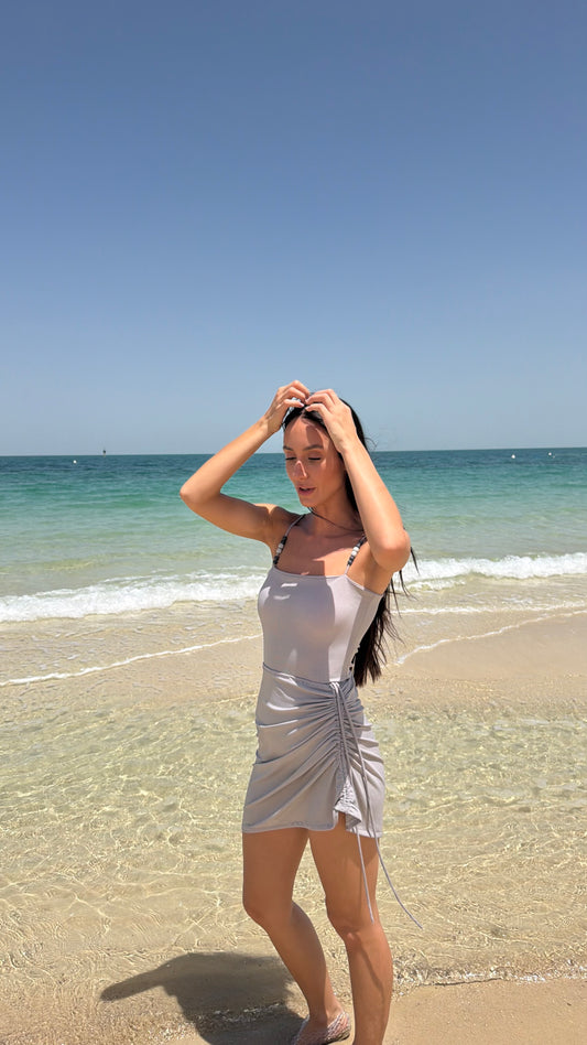 Grey gliter tank swimsuit ( only swimsuit)