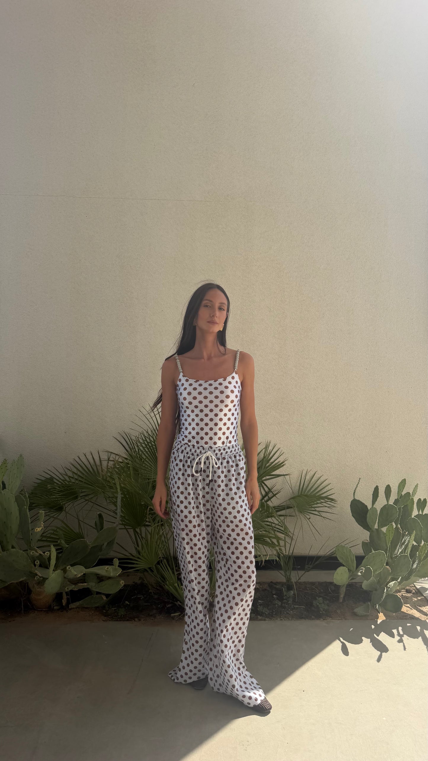 Kinda blue x caramel 🧊 polka dot pajama style