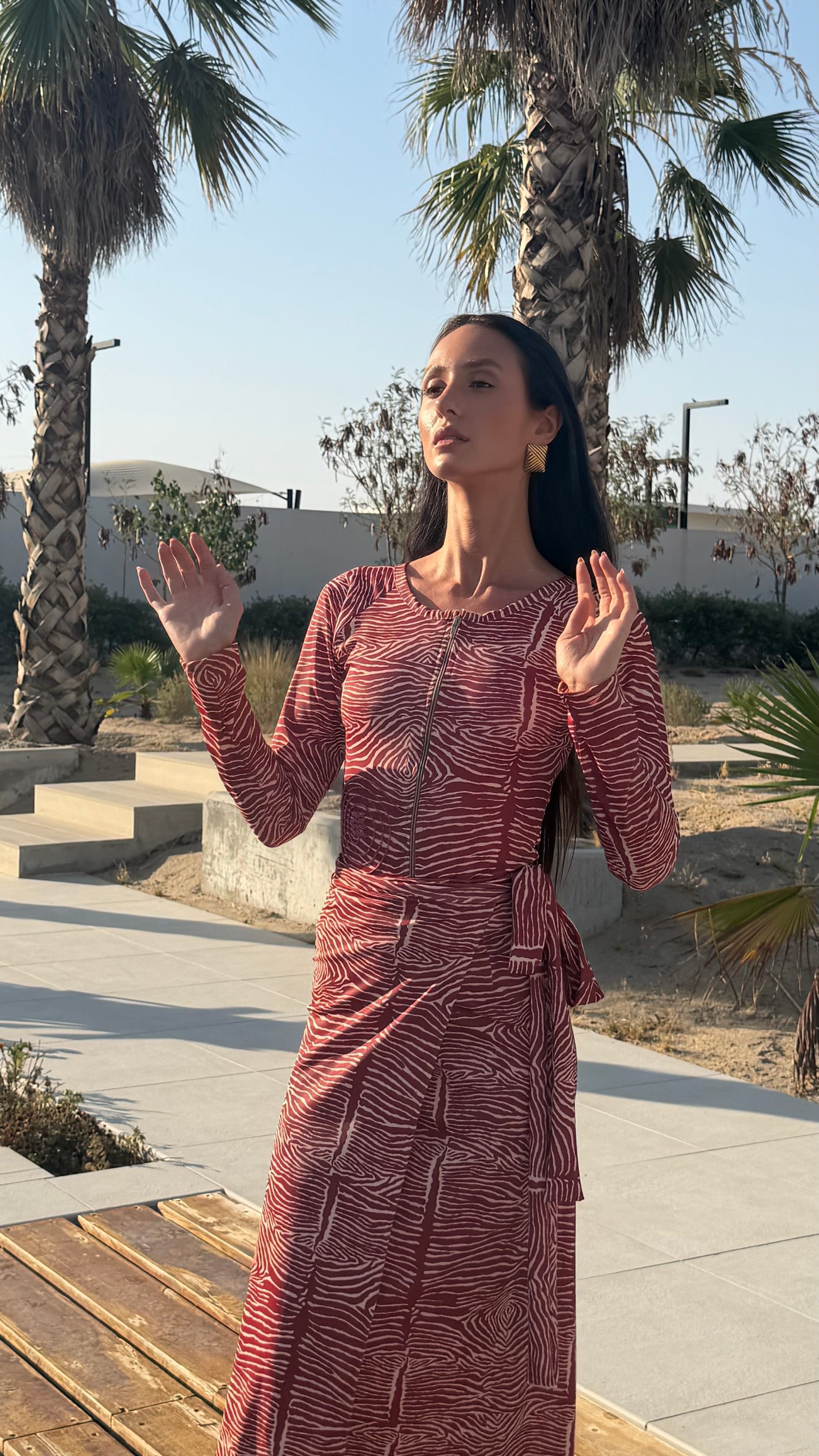 Red zebra 🦓  “long sleeves “ swimsuit(only swimsuit)
