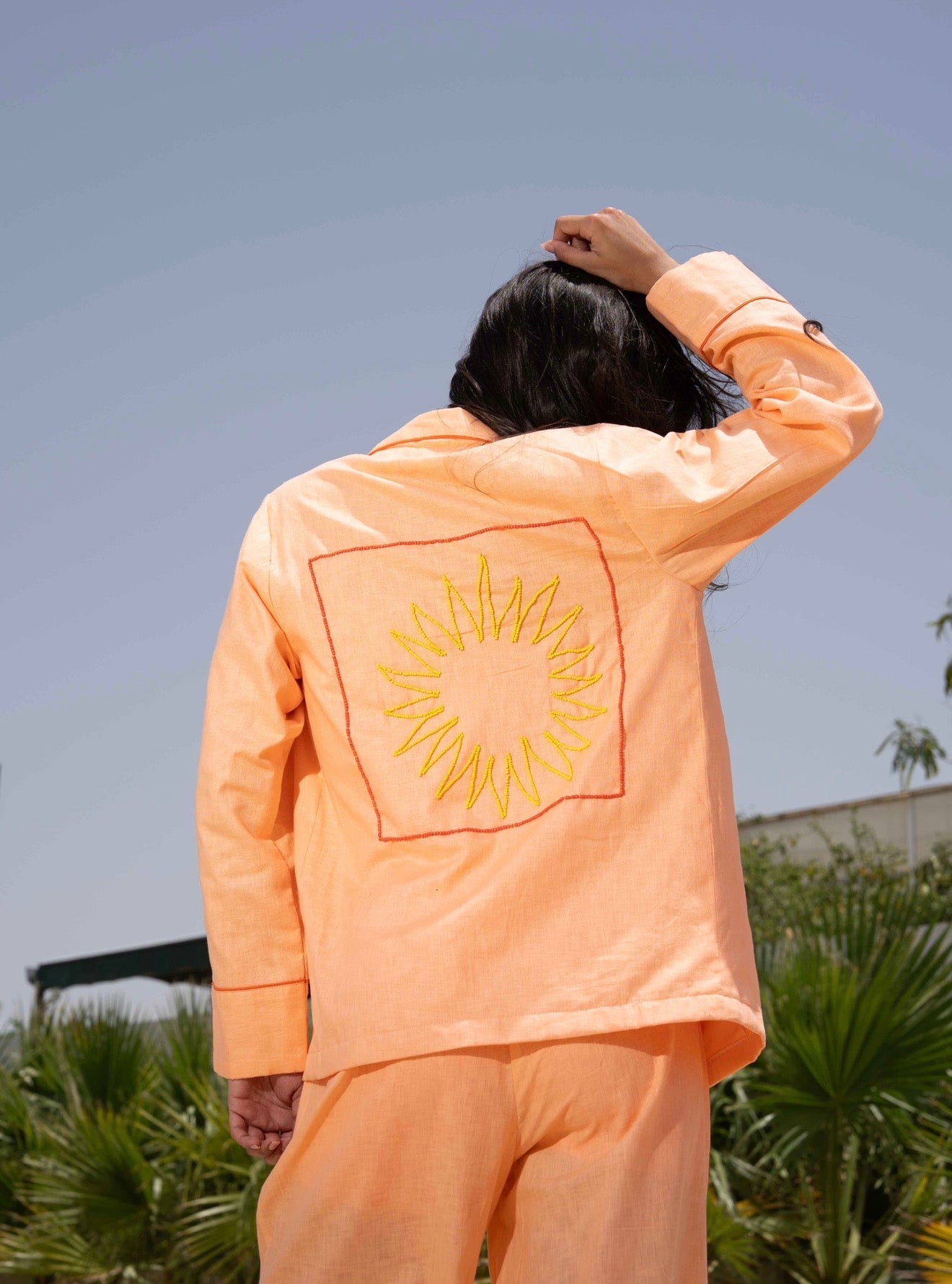 Amalfi Apricot - pajama style coverup