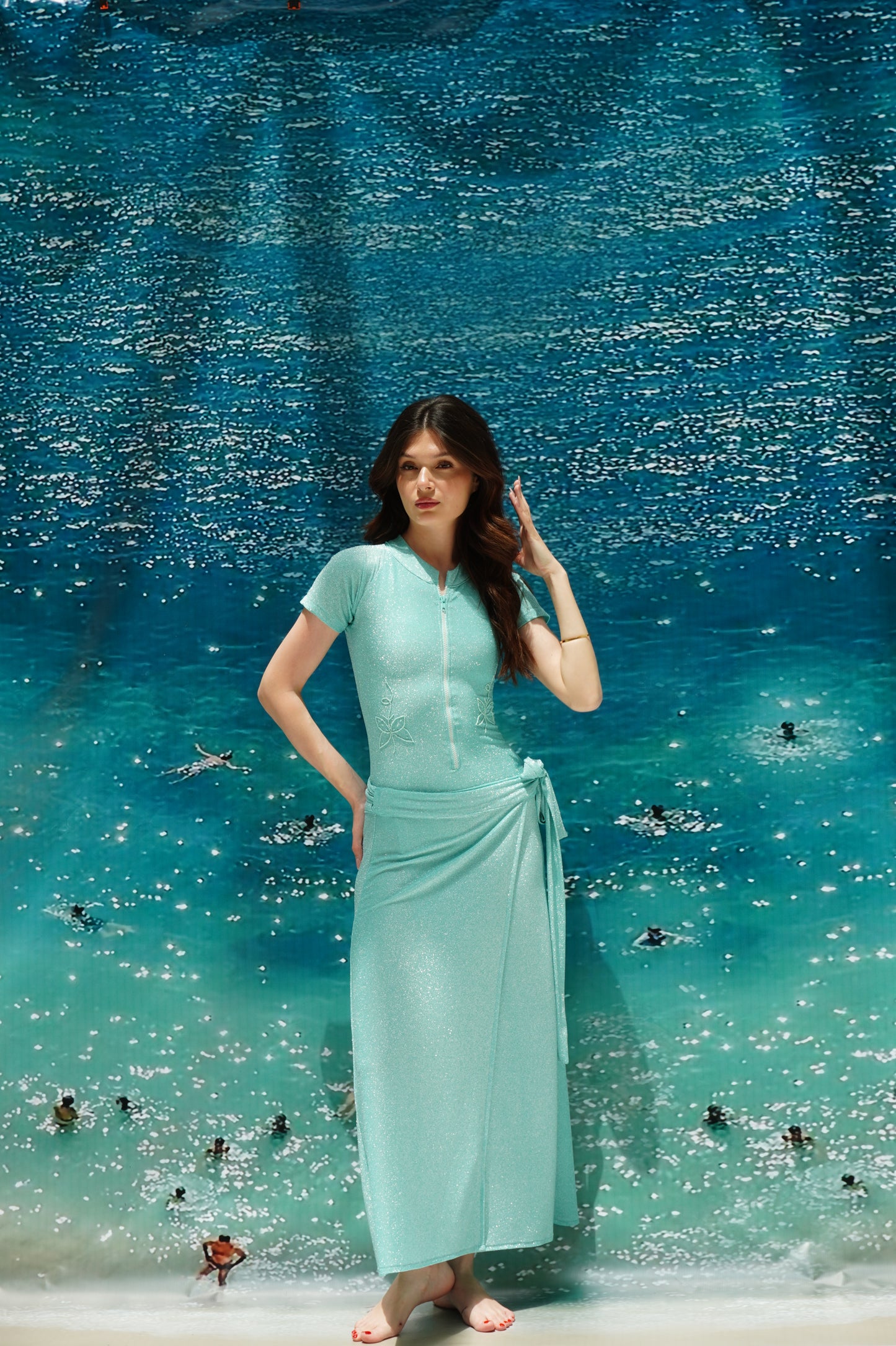 Mermaid tiffany short sleeves swimsuit (only swimsuit)