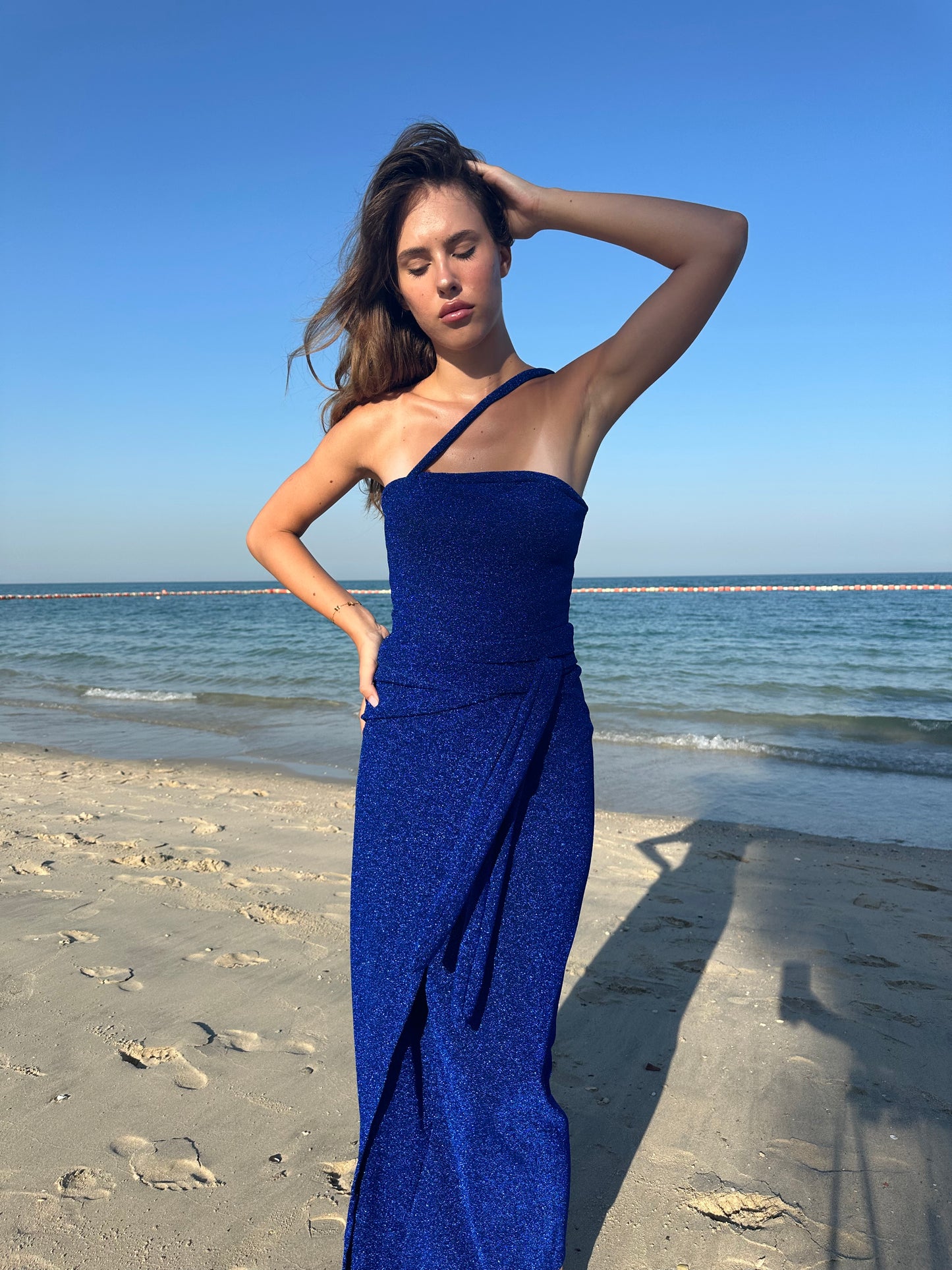 Zanzibar blue swimsuit full set ( swimsuit and swim skirt )