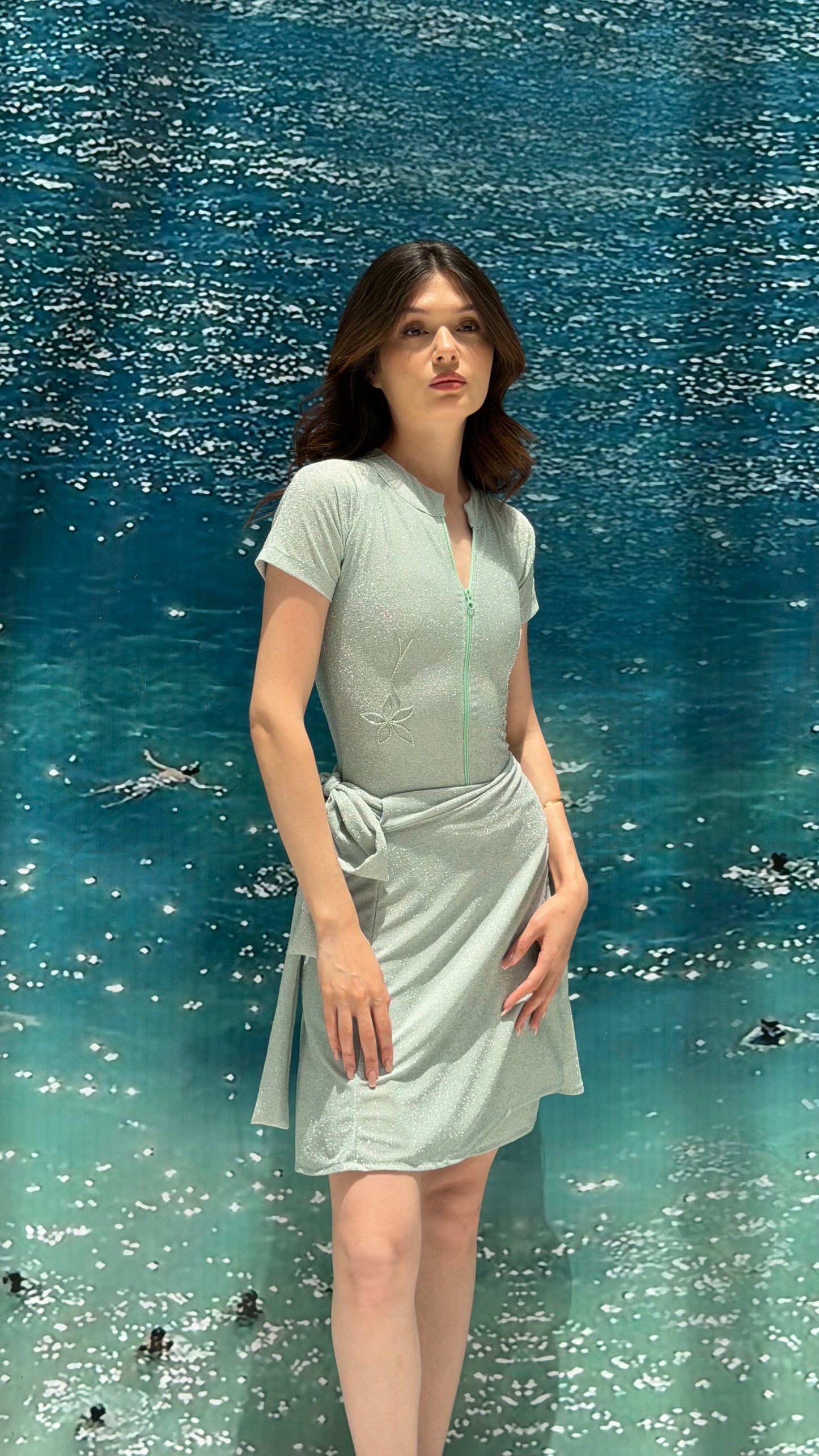 Mermaid green short sleeves ( only swimsuit)