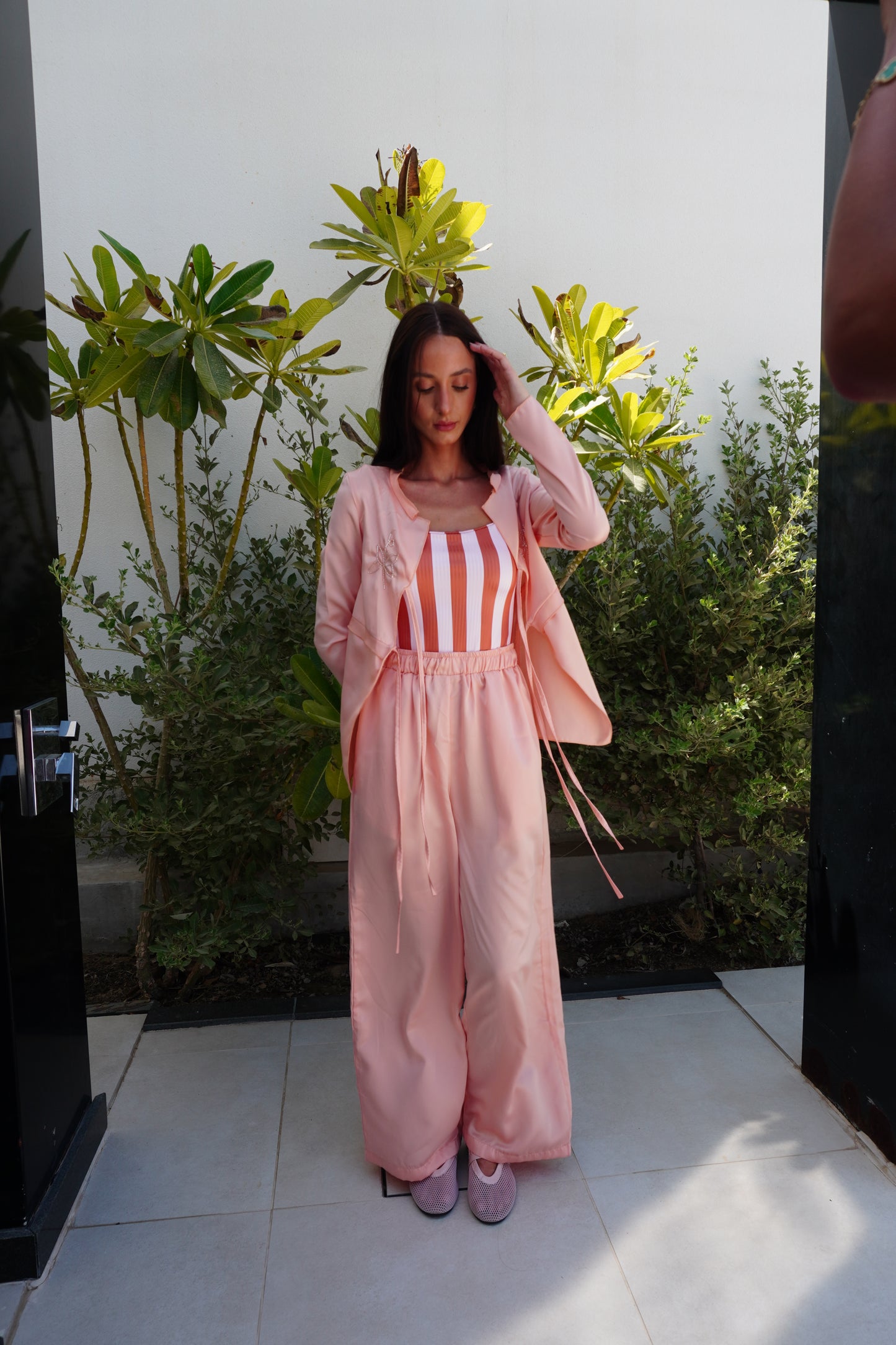 Flamingo satin set 🔥🔥🔥🔥🔥🔥